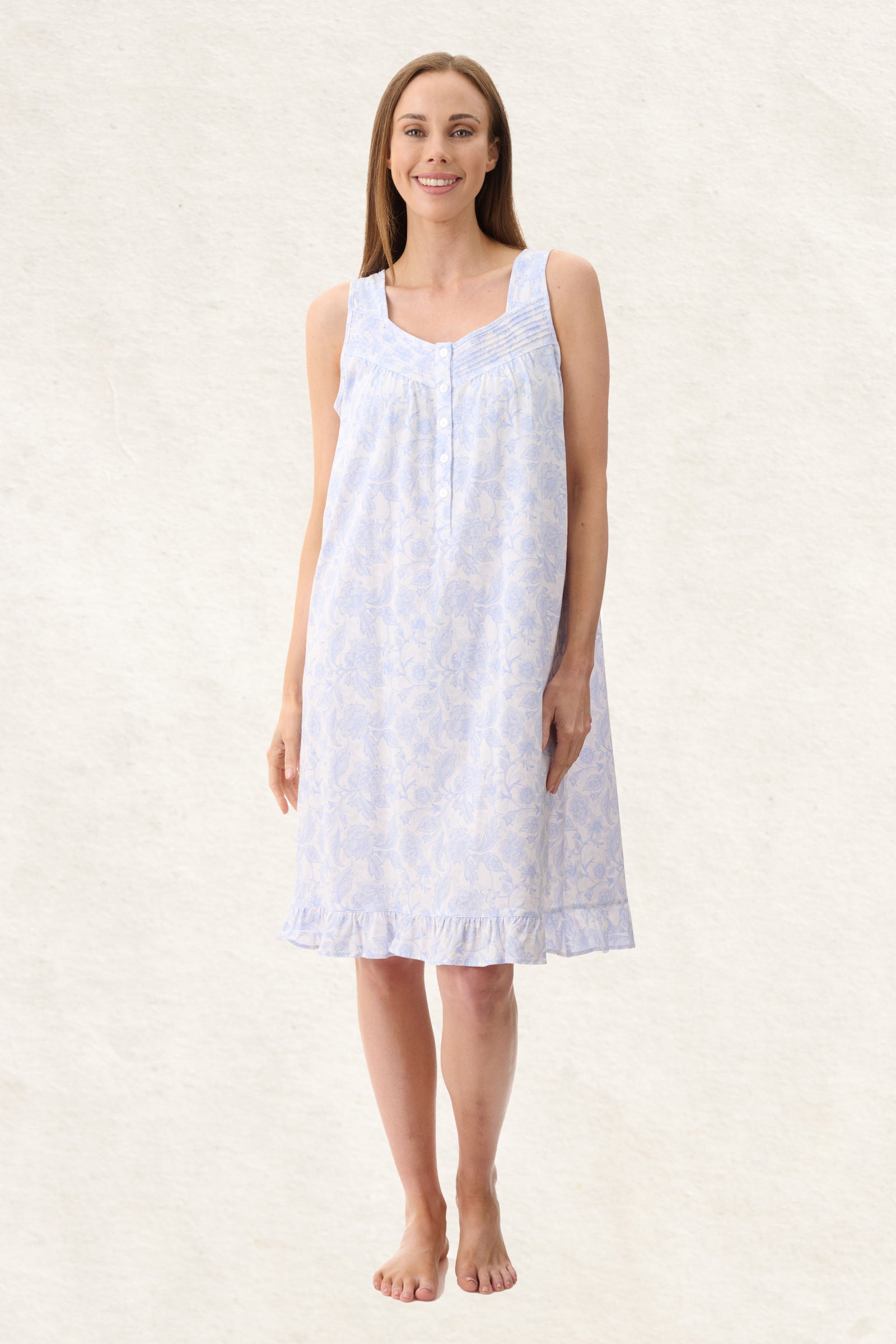 6LP73W - Wesley Sleeveless Short Nightie