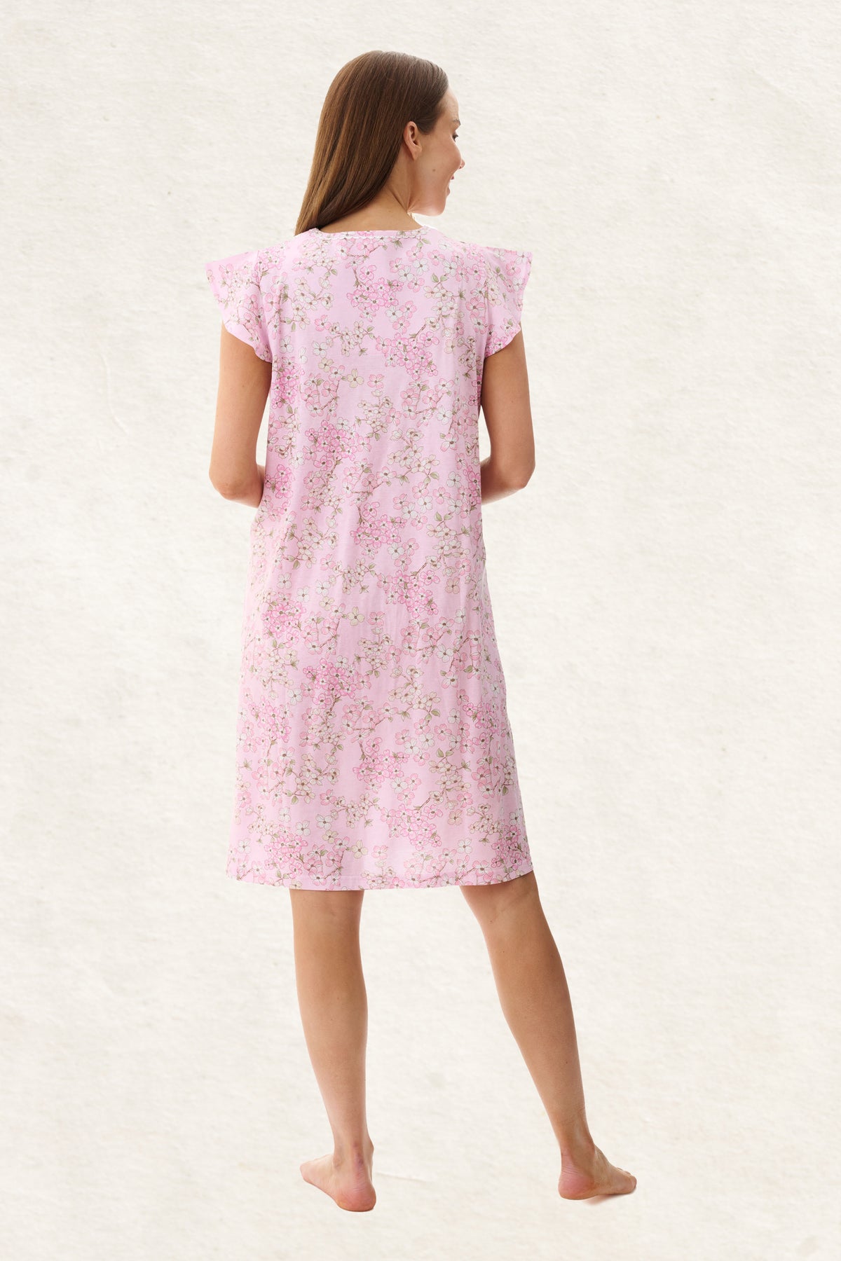 6LP81J - Jemma Flutter Sleeve Short Nightie