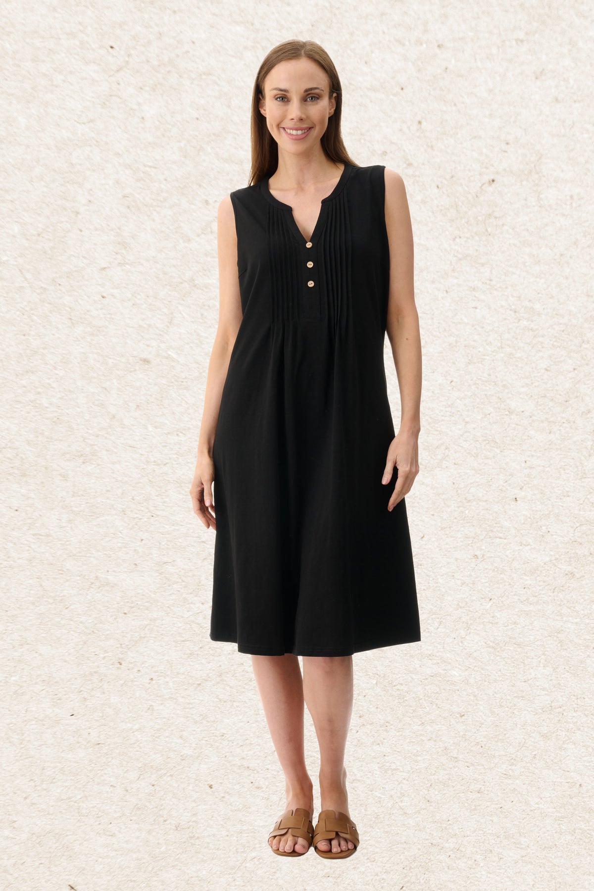 6LY21 - Pintuck jersey dress