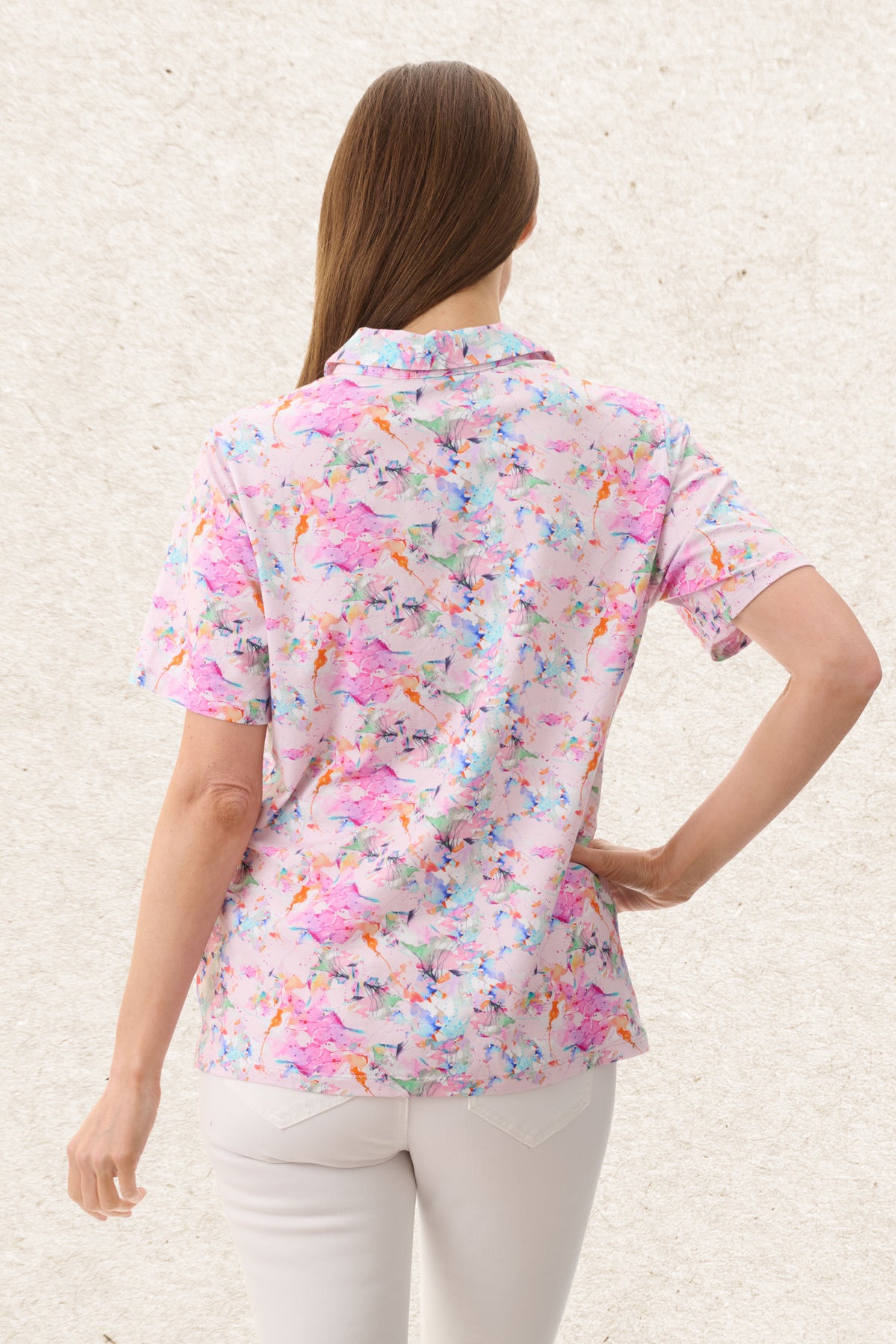 6LZ20L - Lily print polo