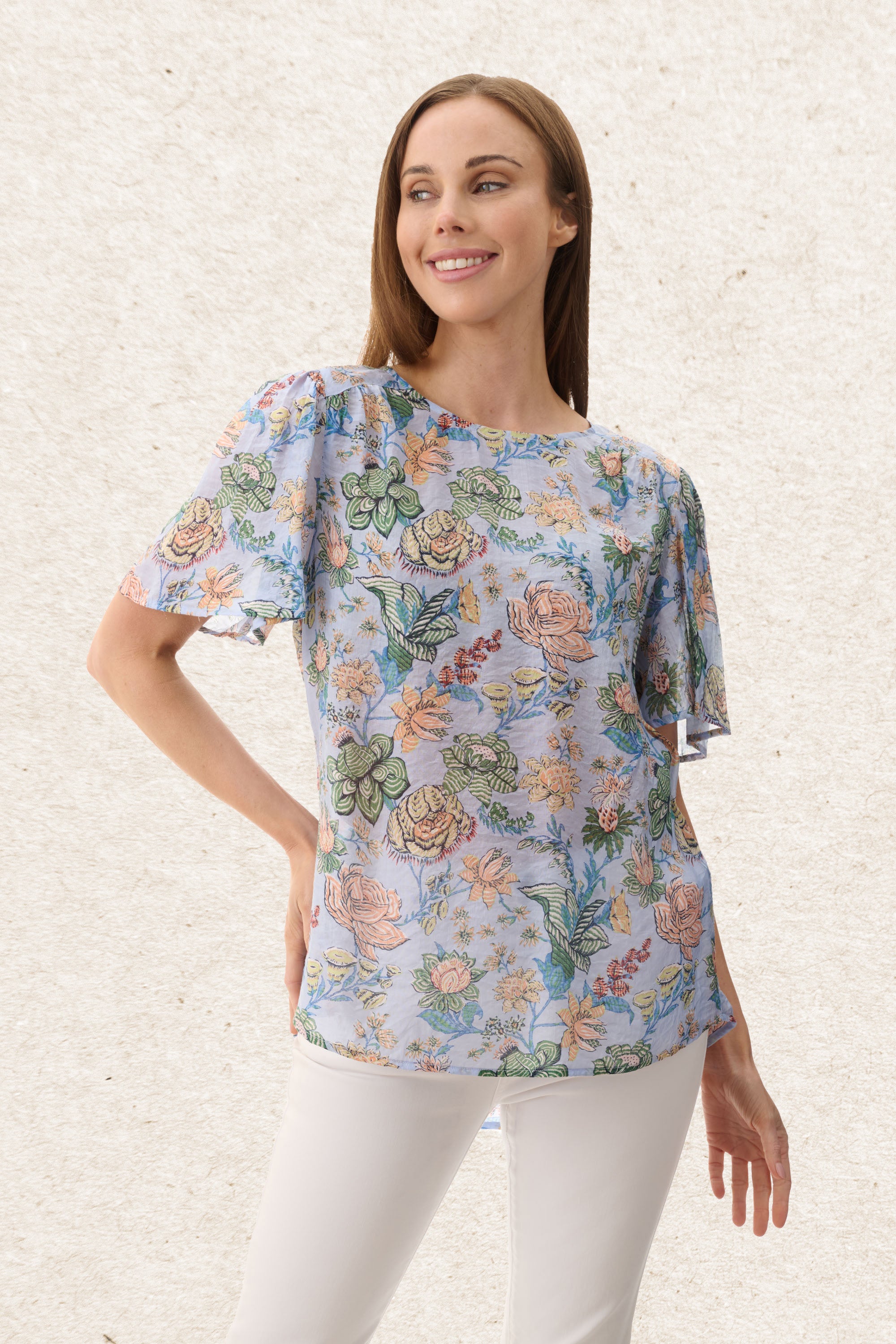 6MB04M - Marsh flounce sleeve top