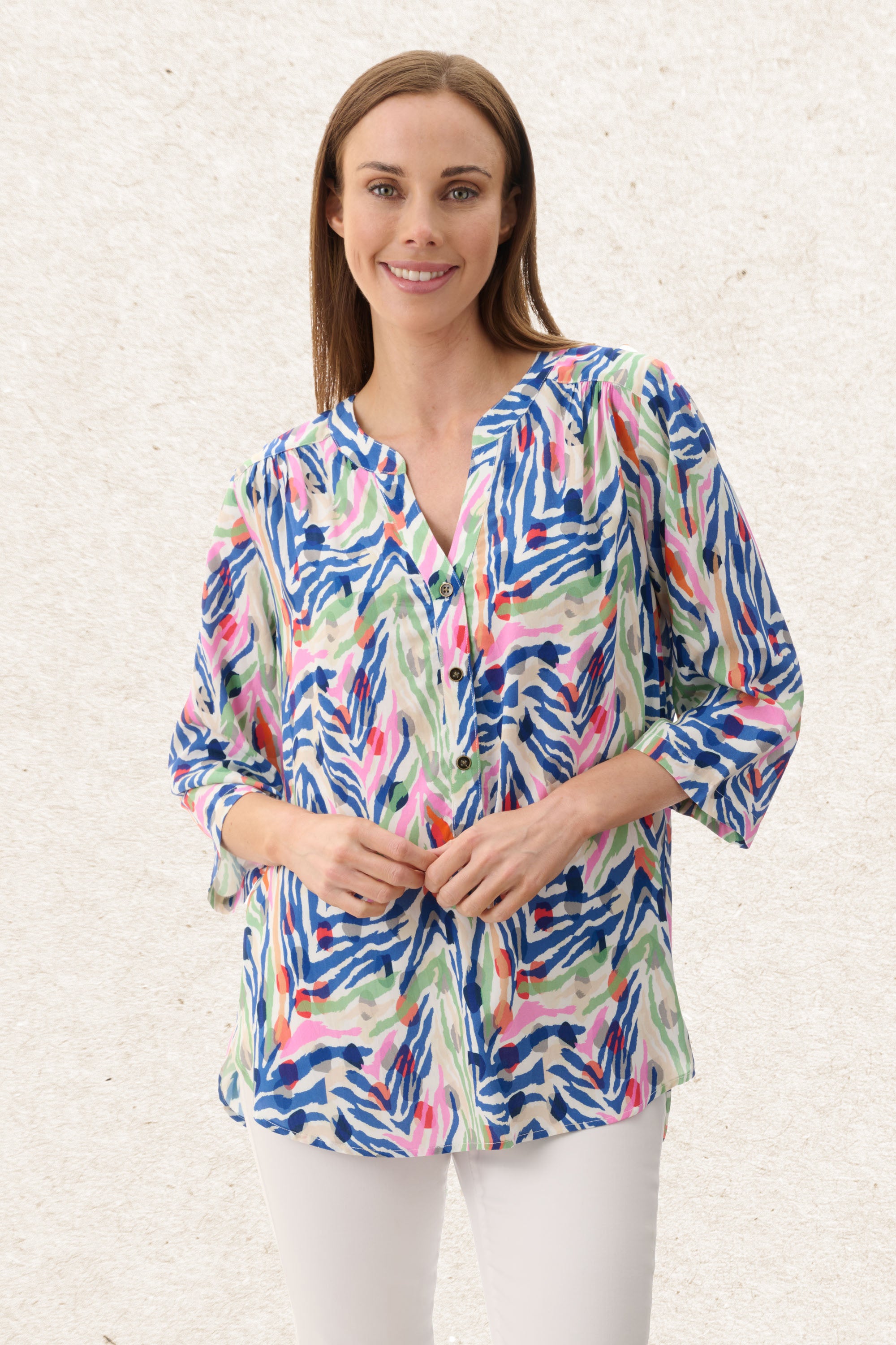 6MR28C - Cactus 3/4 sleeve shirt