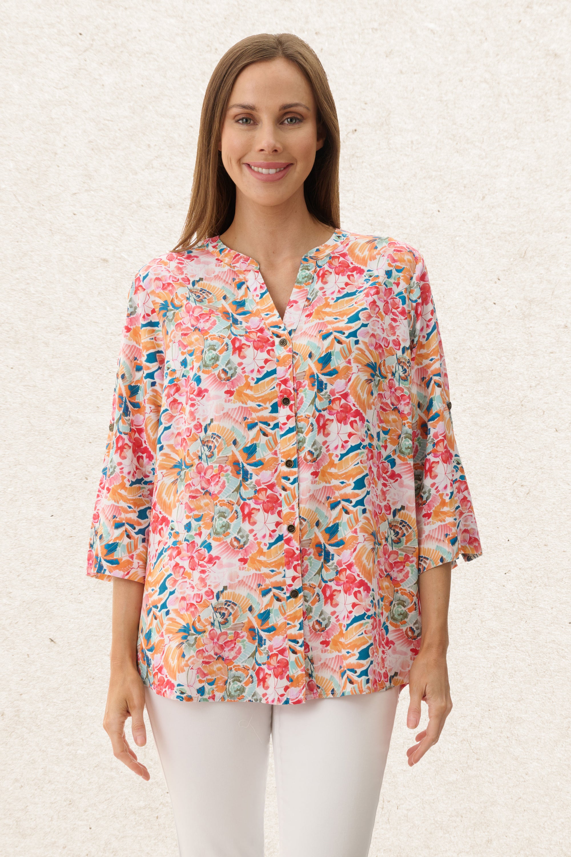6MR37H - Honeysuckle 3/4 sleeve shirt