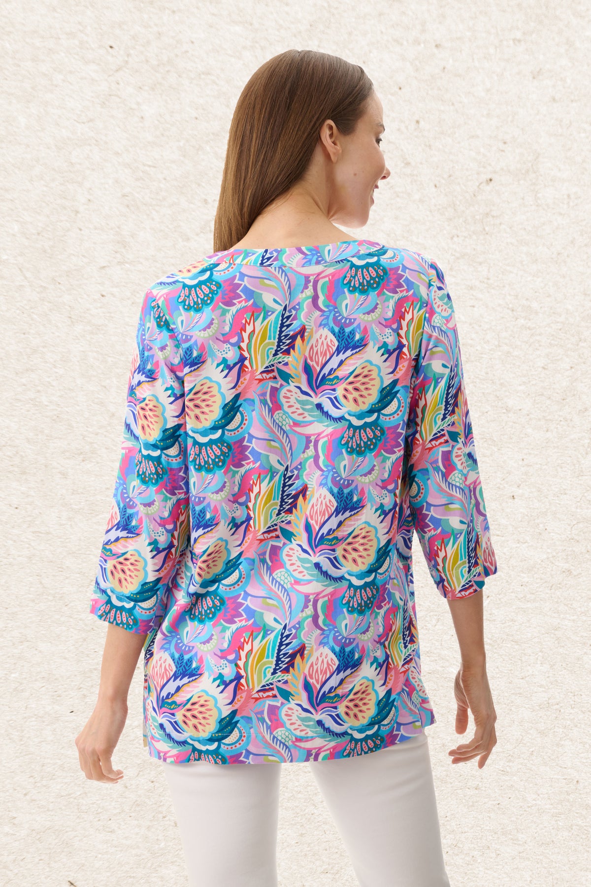 6MR57D - Dittany 3/4 sleeve pop over