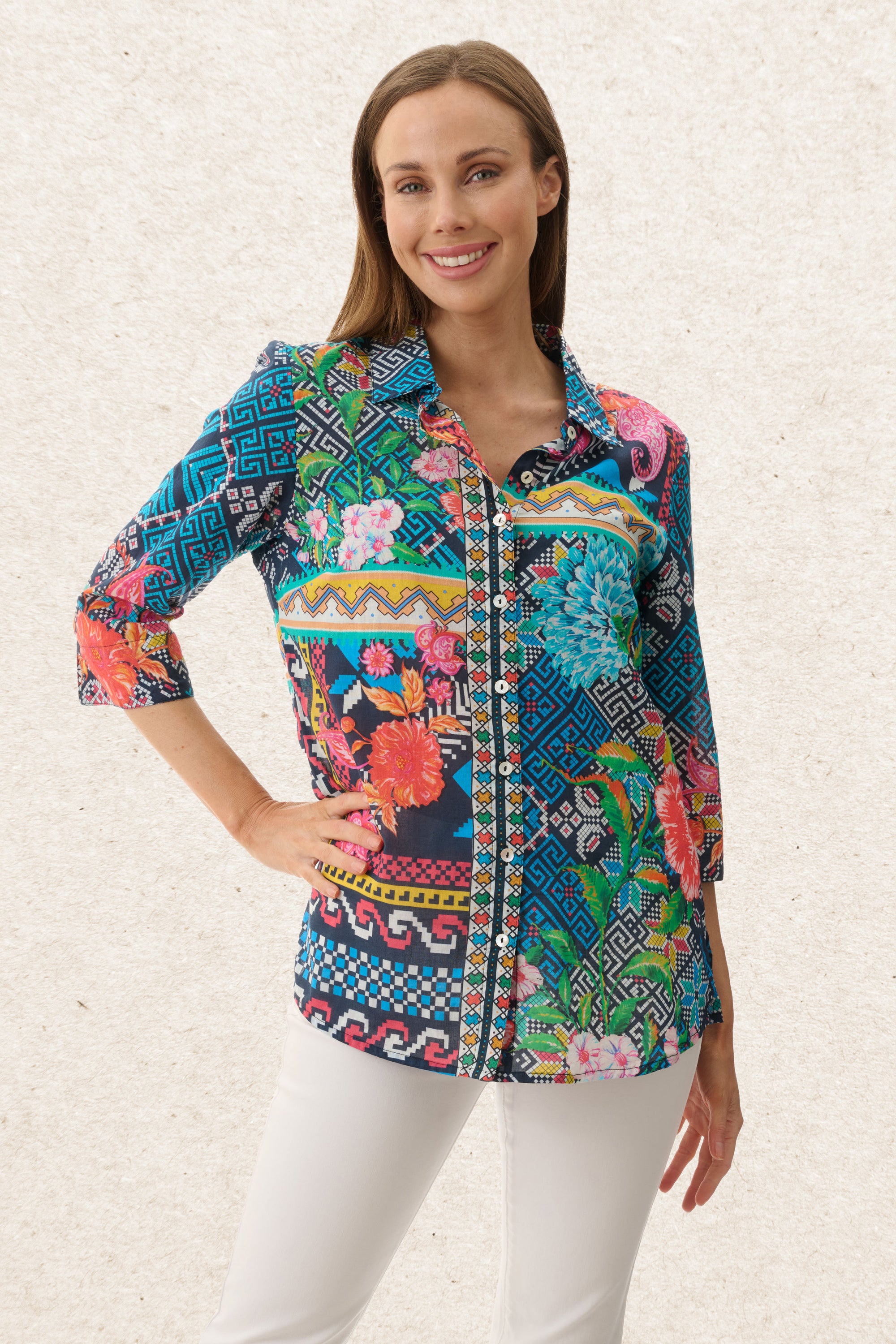 6MT30Y - Yucca 3/4 sleeve shirt