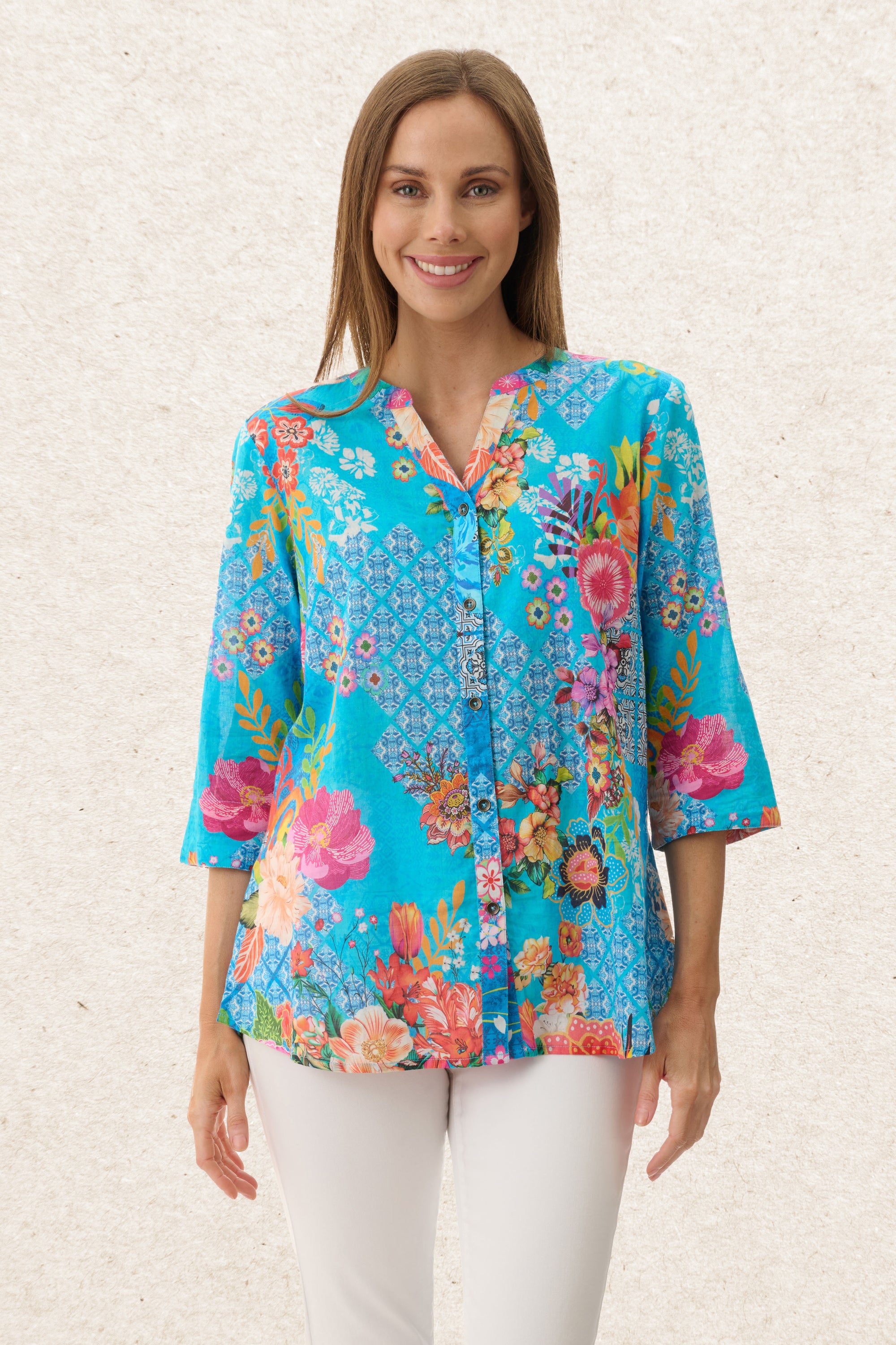 6MT37M - Marigold 3/4 sleeve shirt