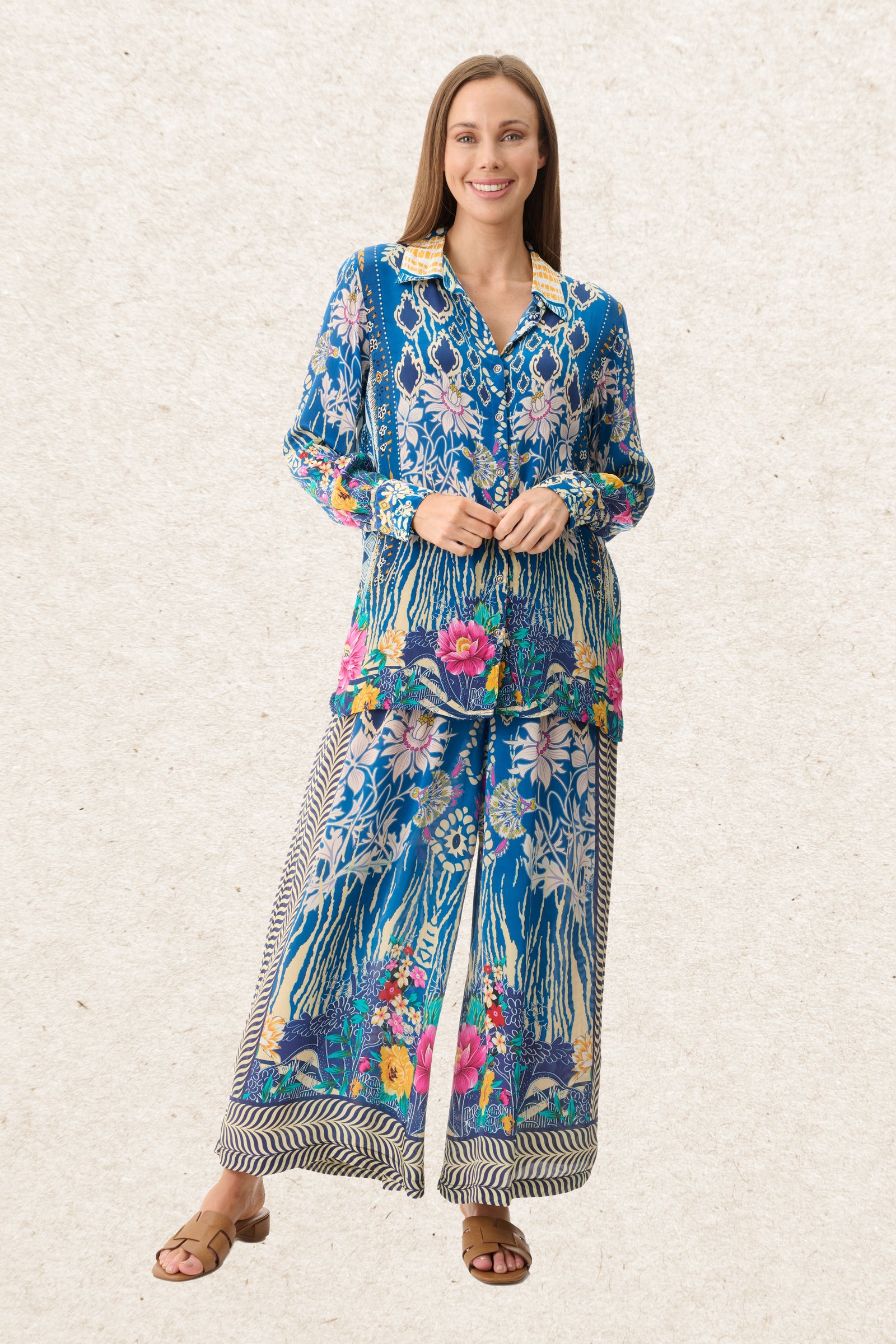 6MV102N - Nettle print pant