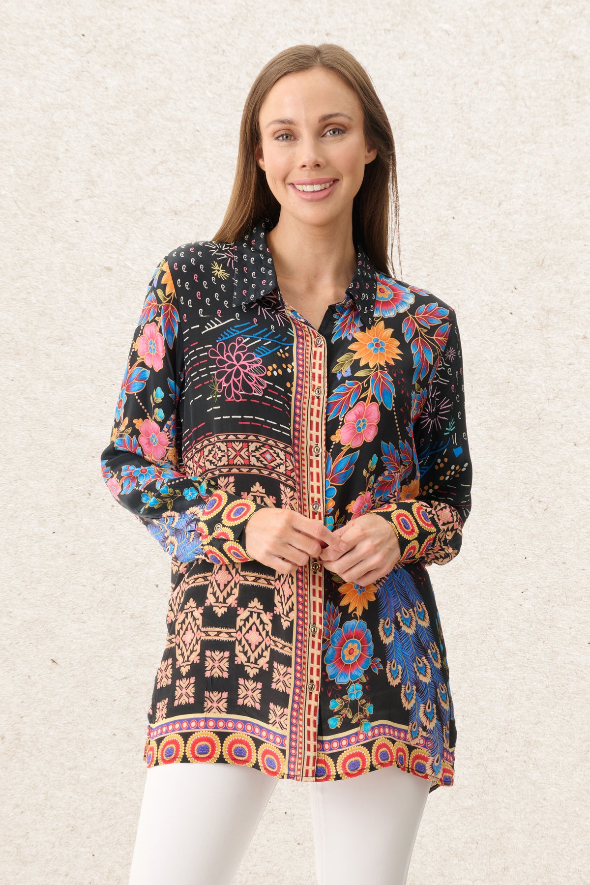 6MV101W - Wallflower print relaxed shirt