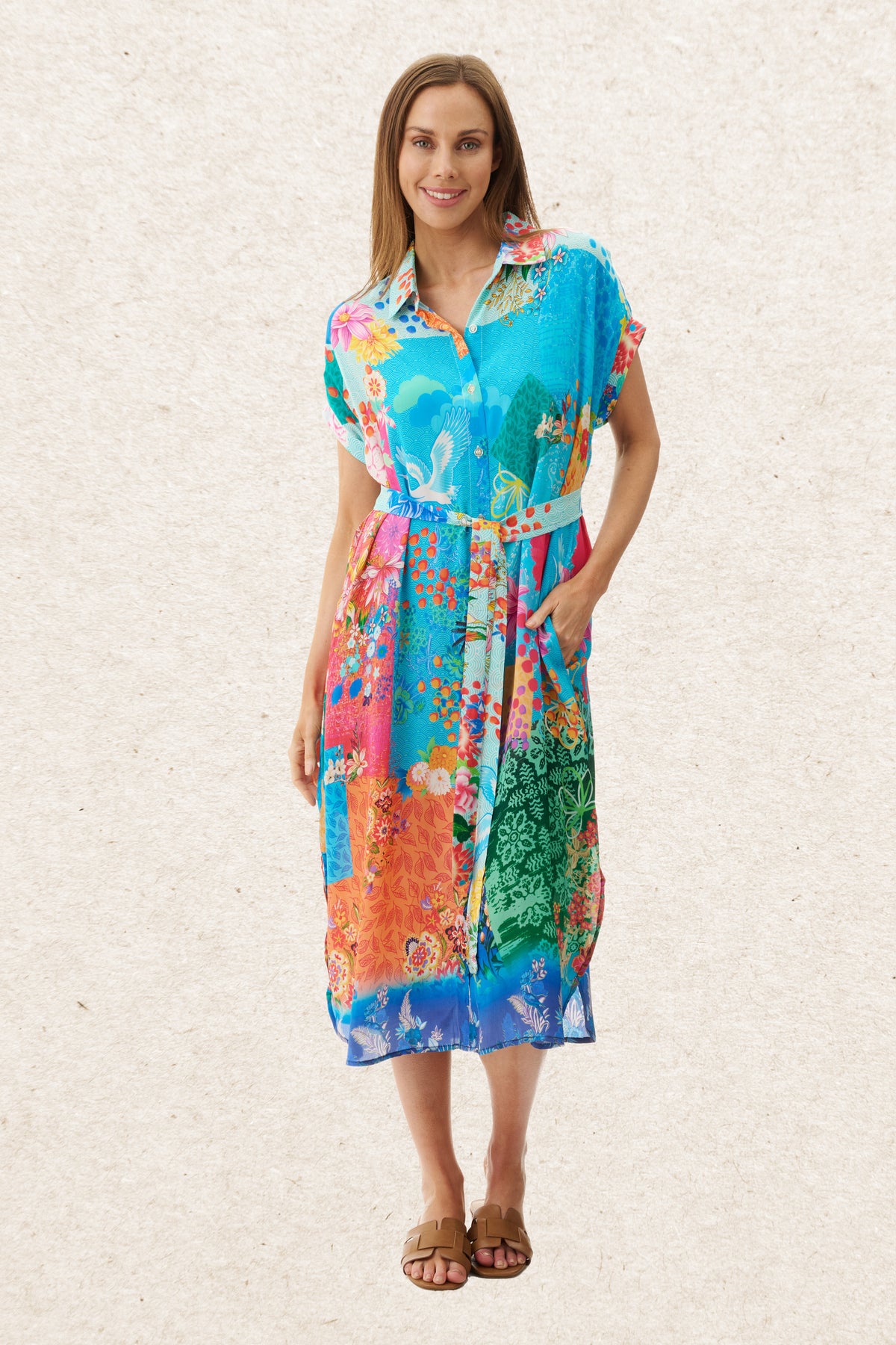 6MV117R - Robusta print dress