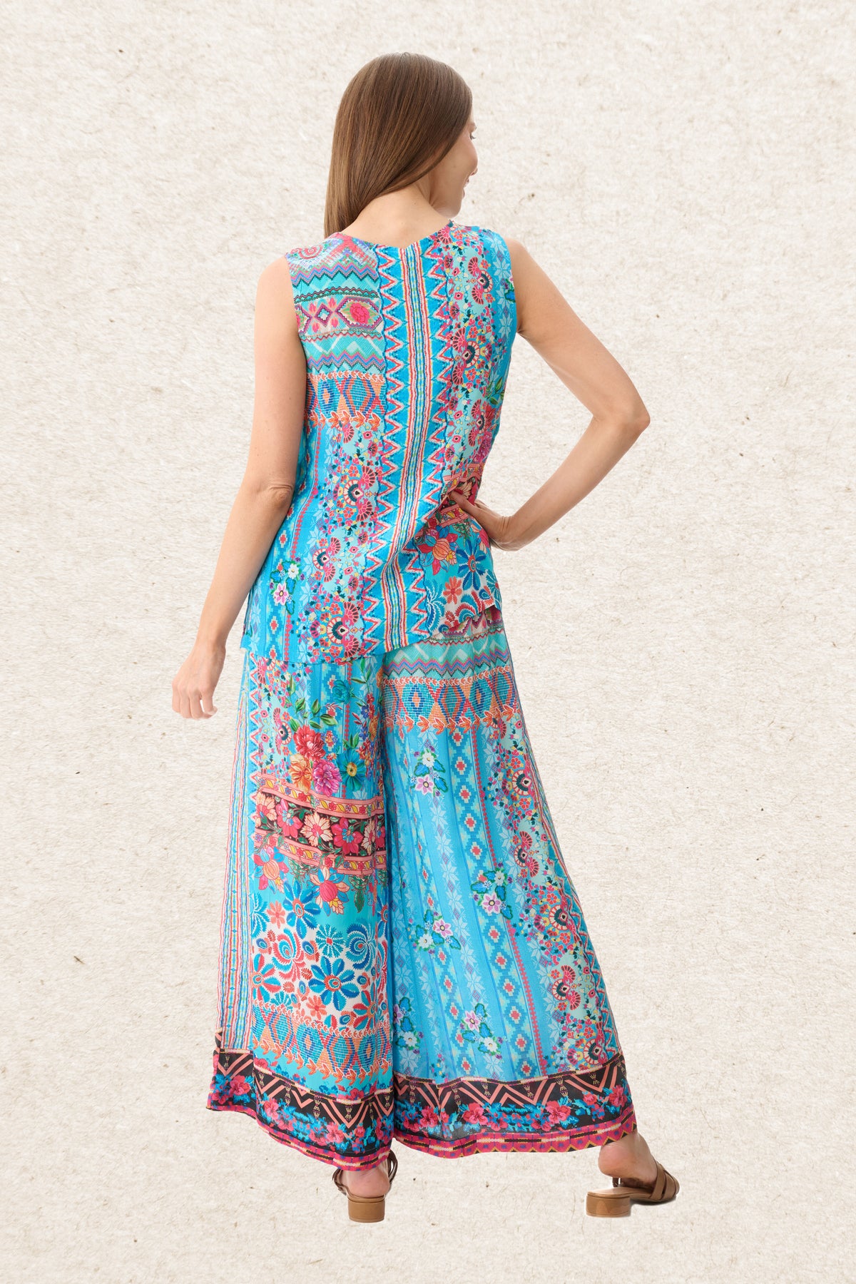 6AR102S - Saffron print pant