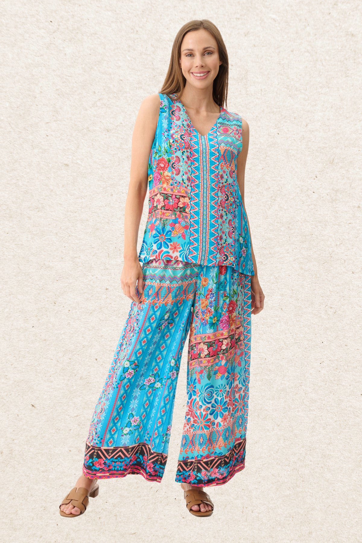 6AR102S - Saffron print pant