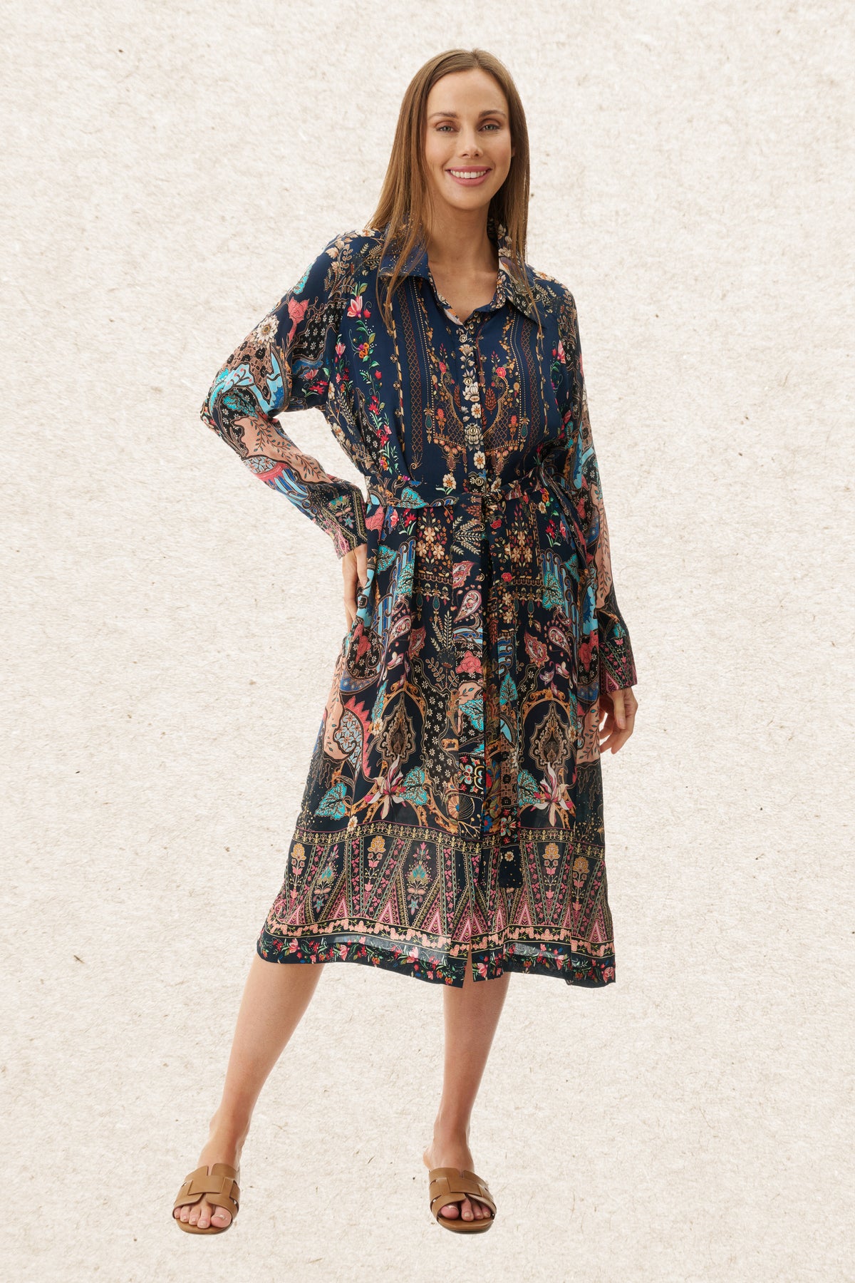 6MV122K - Kapok shirt dress
