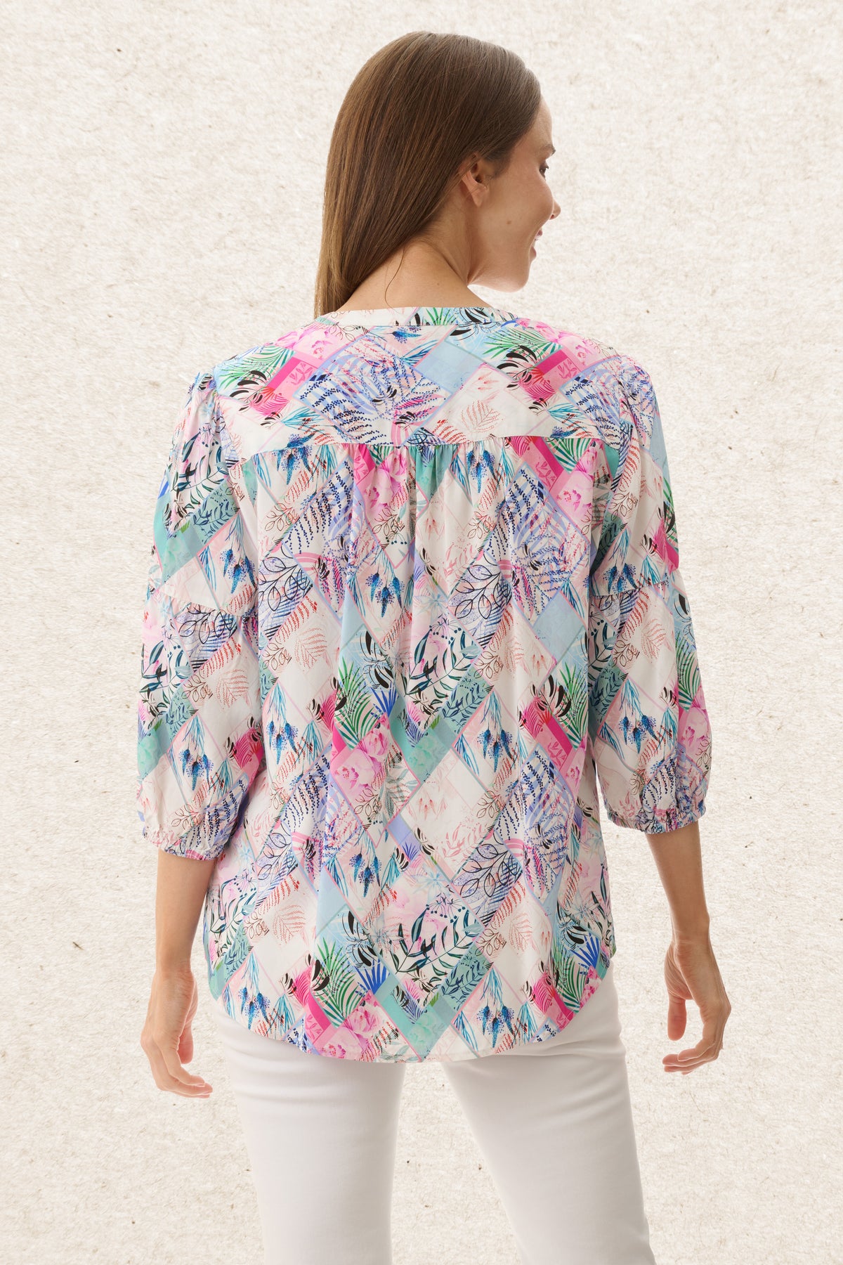 6MV53W - Woad 3/4 sleeve shirt