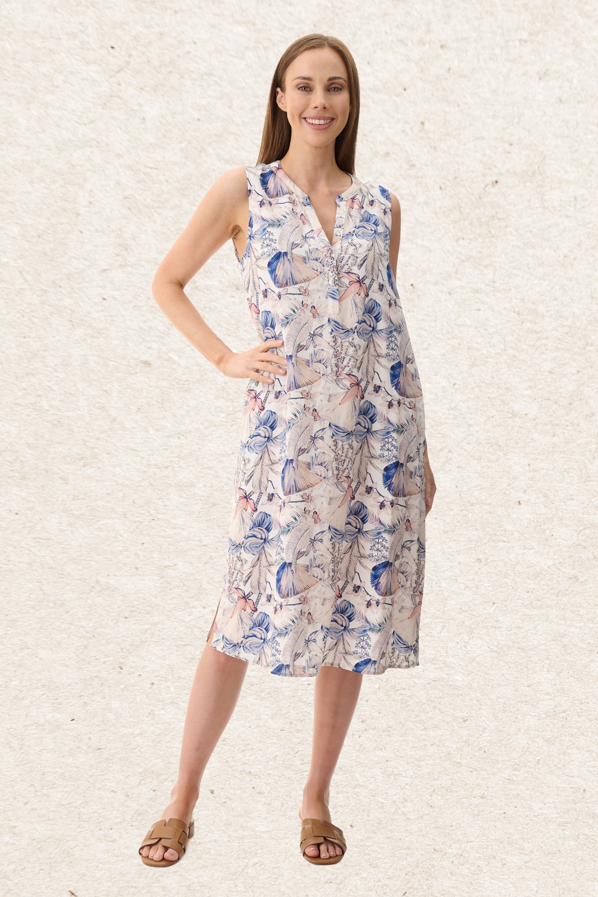 6MV59H - Heather half placket dress