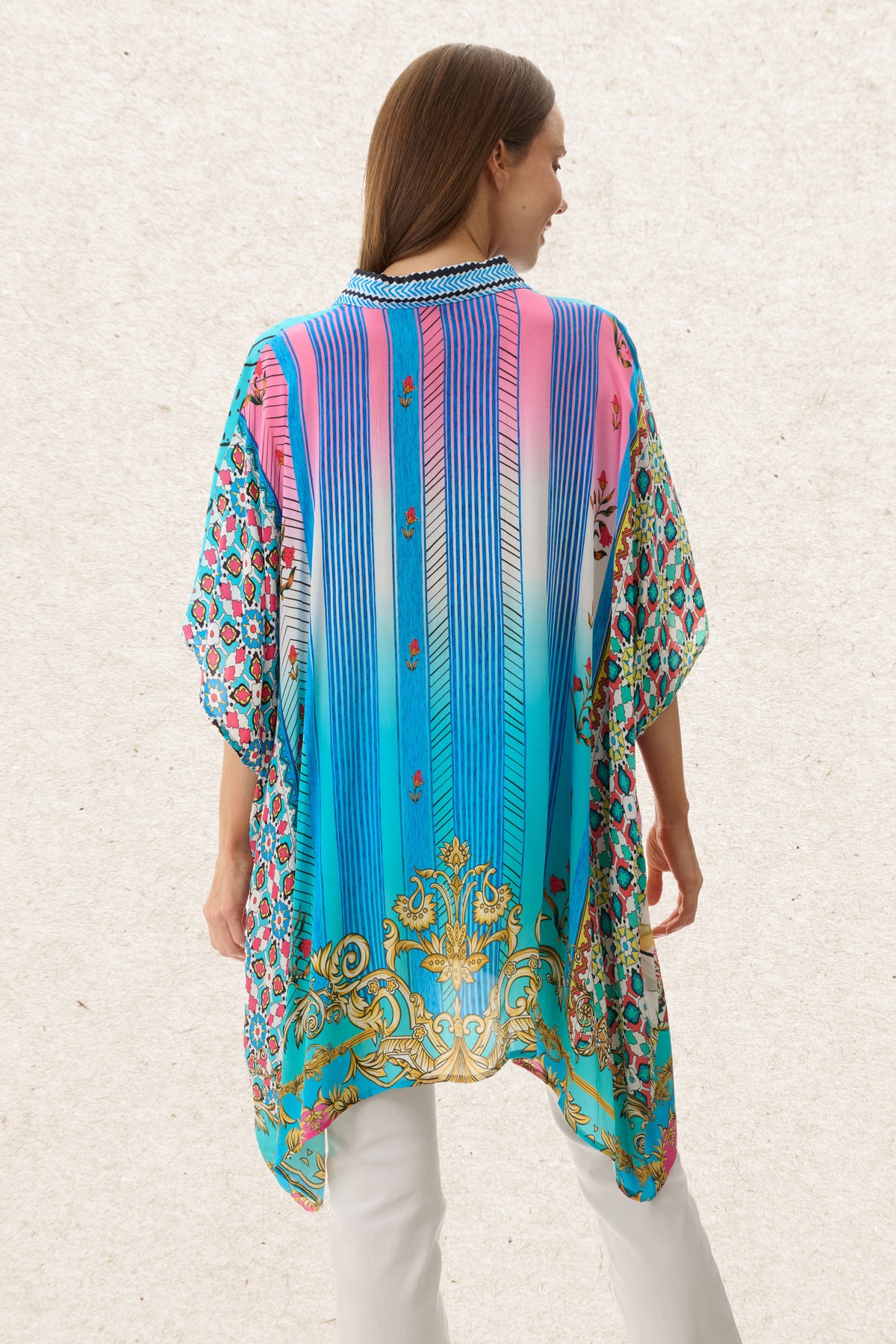 6MV96B - Bower collared kaftan