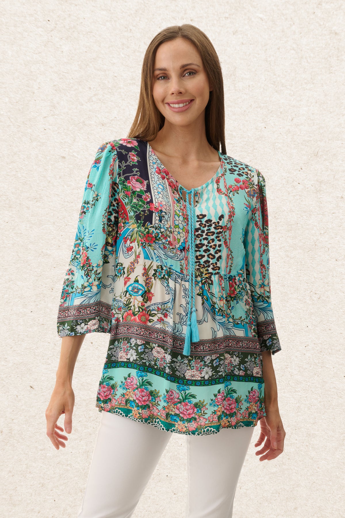 6MV98R - River print blouse