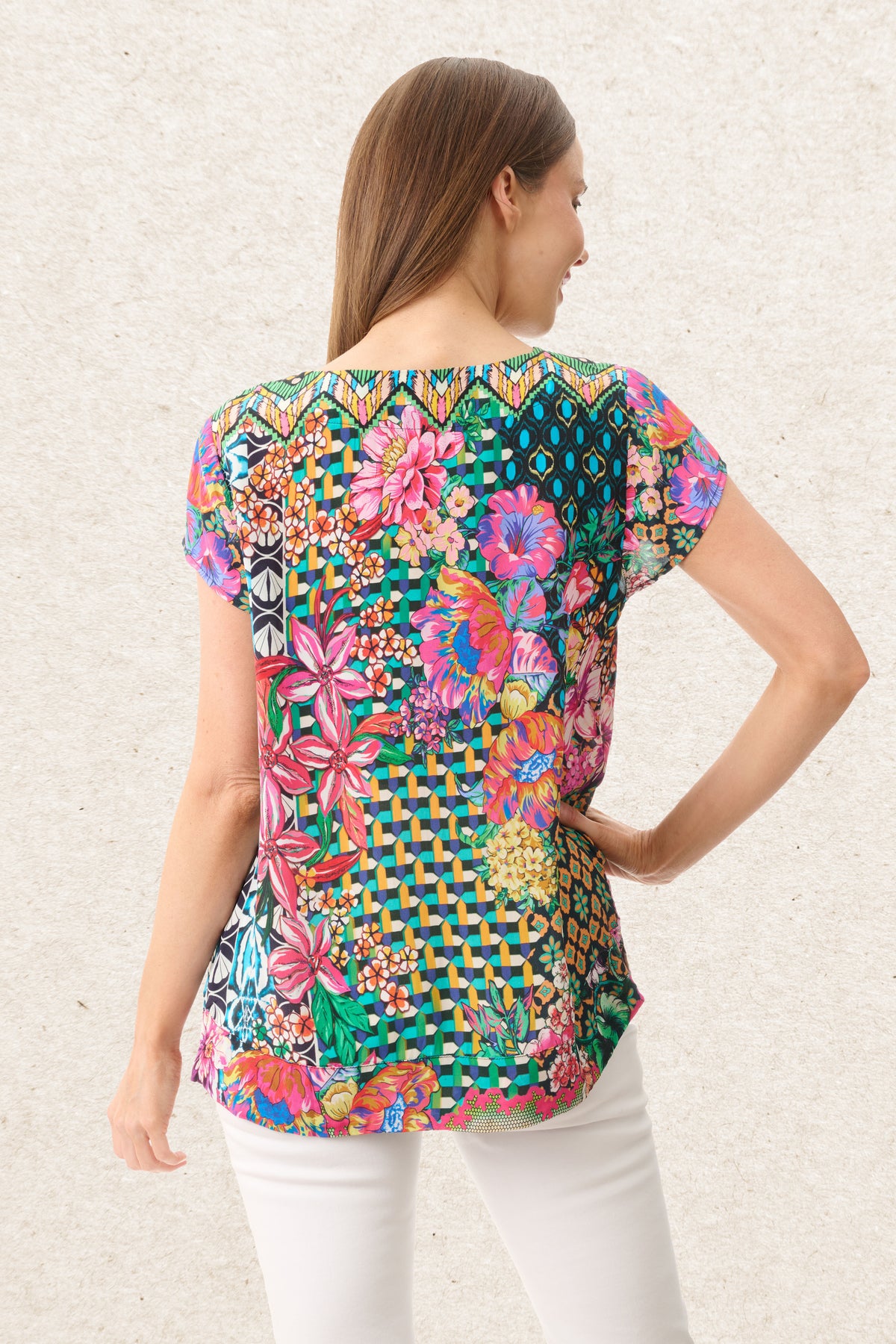 6MV99A - Acacia print top