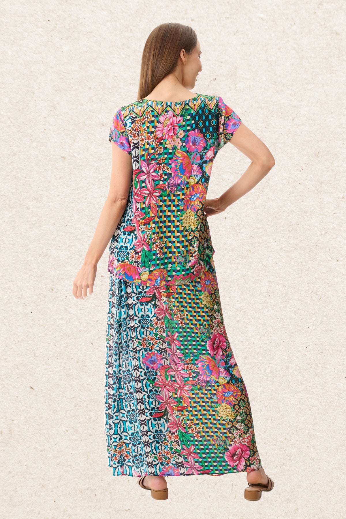 6MV109A - Acacia print skirt