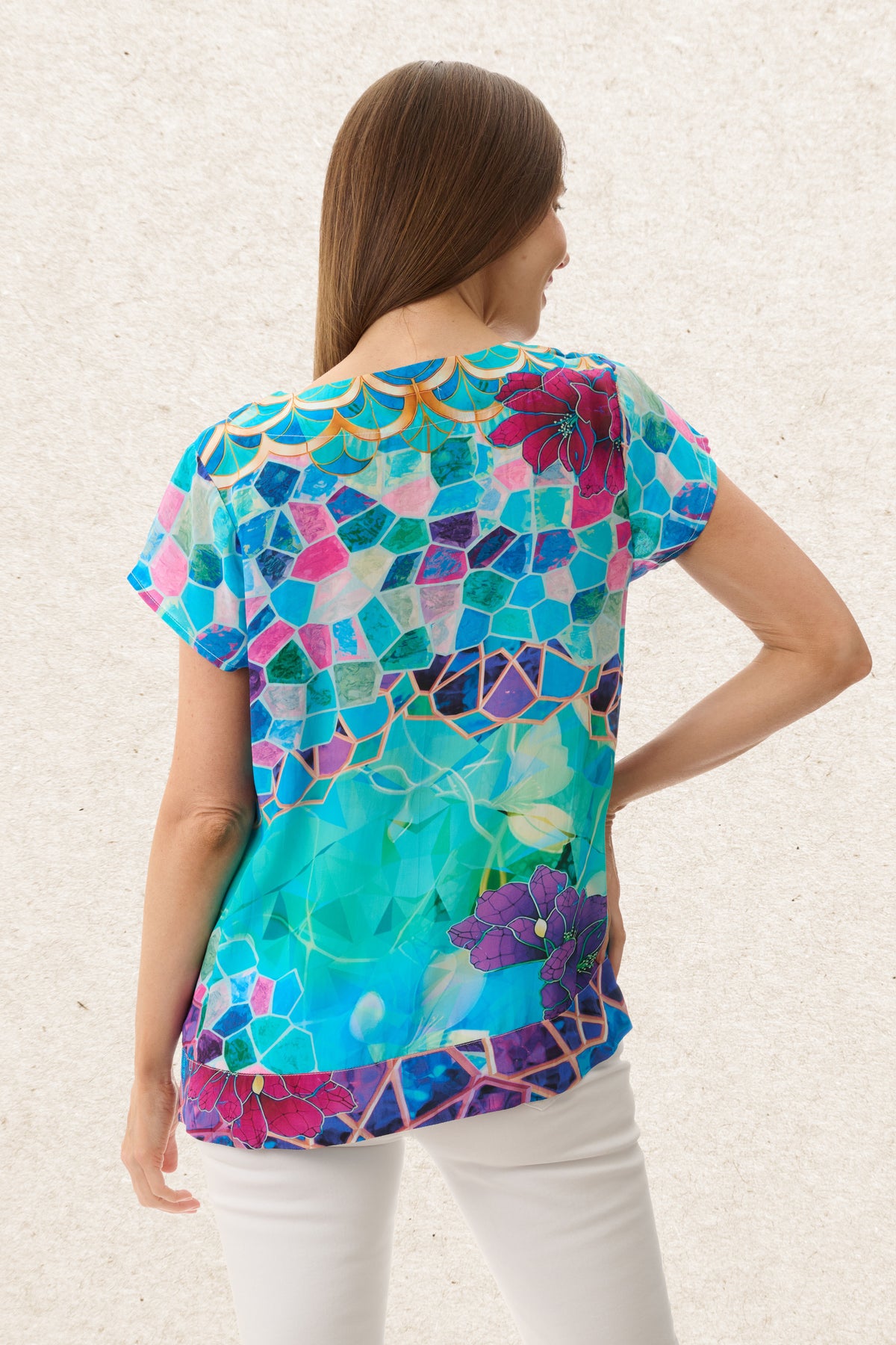 6MV99C - Clove print top