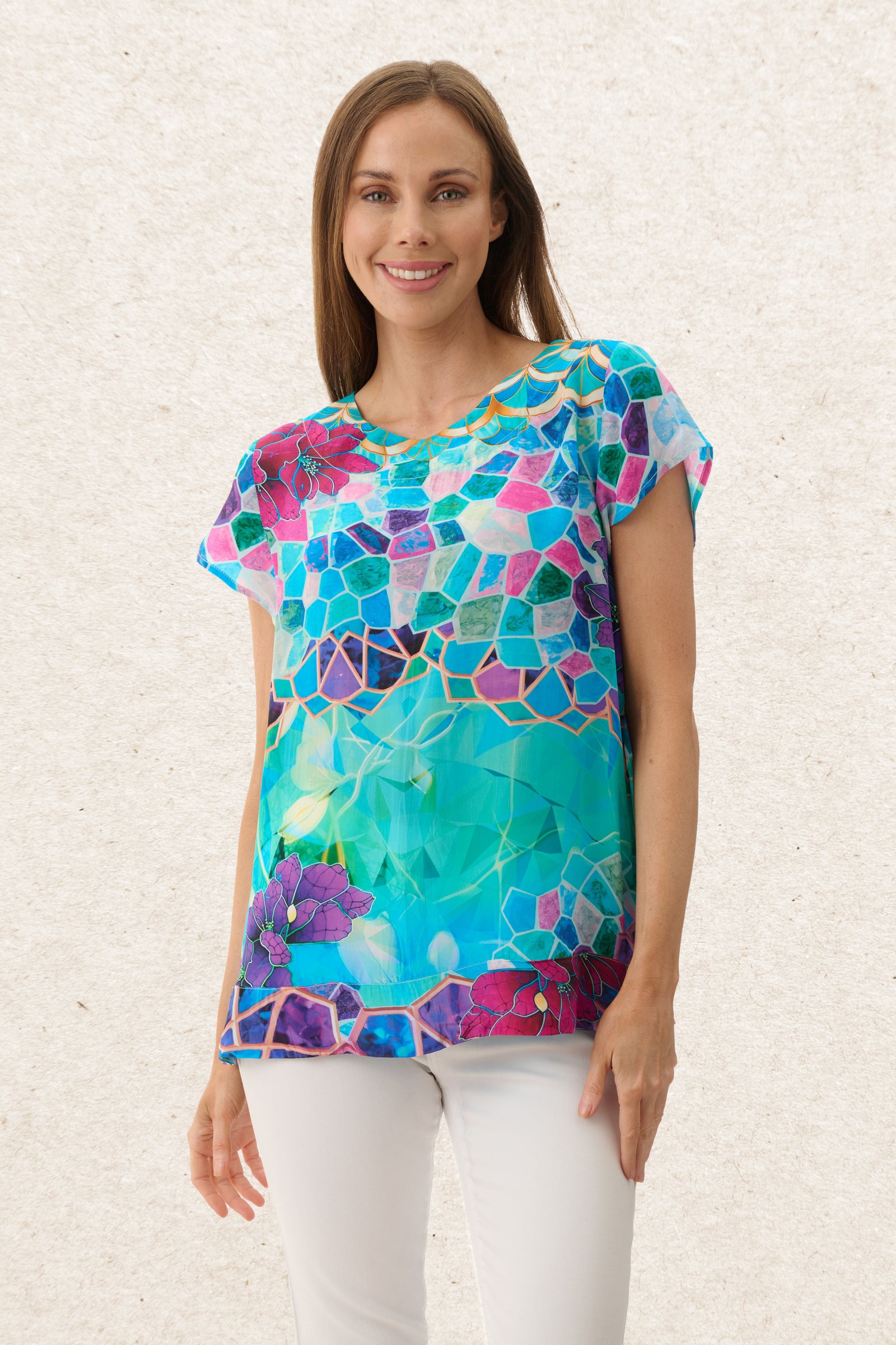 6MV99C - Clove print top