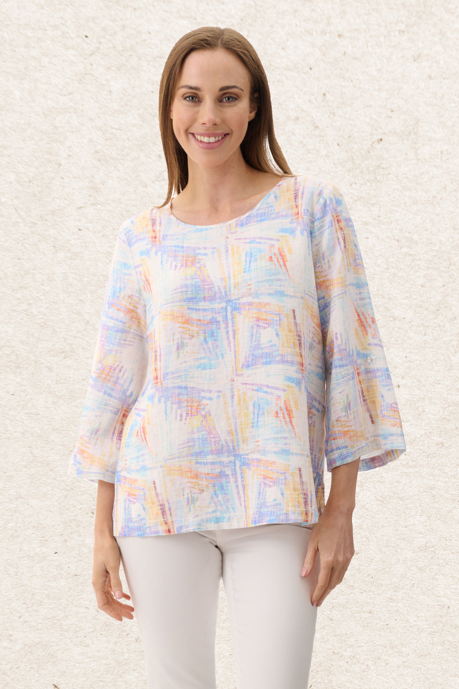 6NV15B - Barberry 3/4 sleeve top