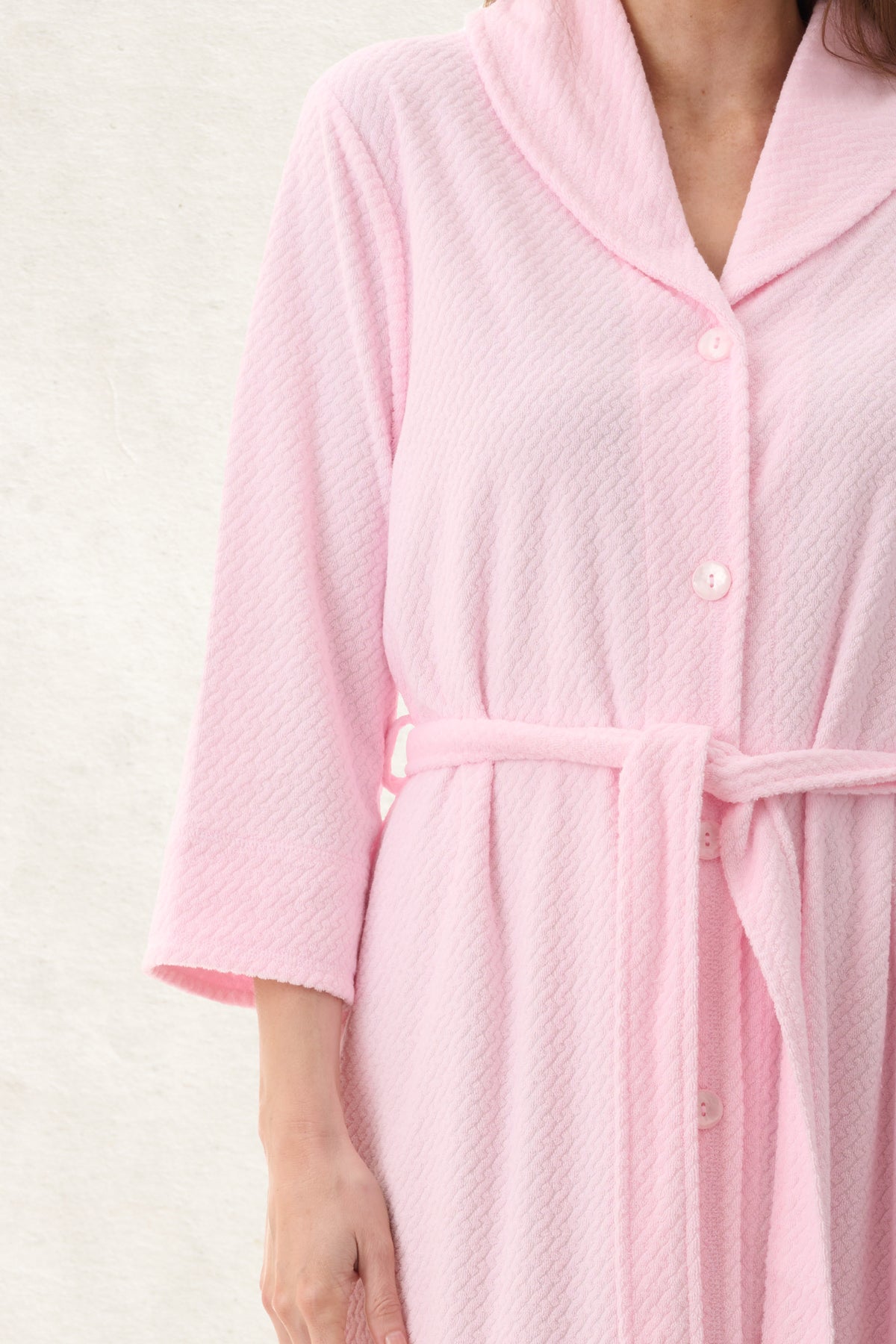 6TY79 - Jacquard Belted button Mid Gown