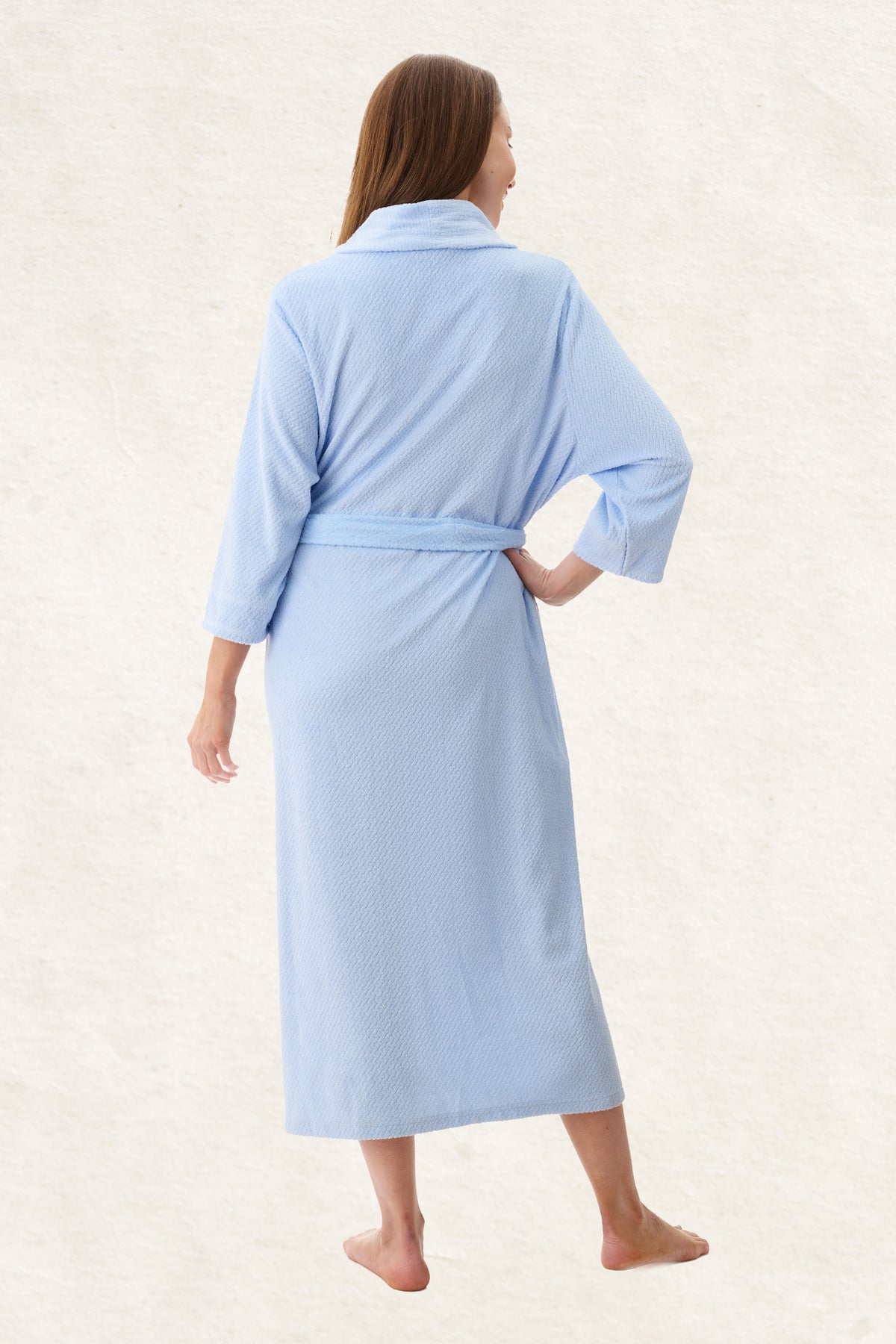 6TY79 - Jacquard Belted button Mid Gown