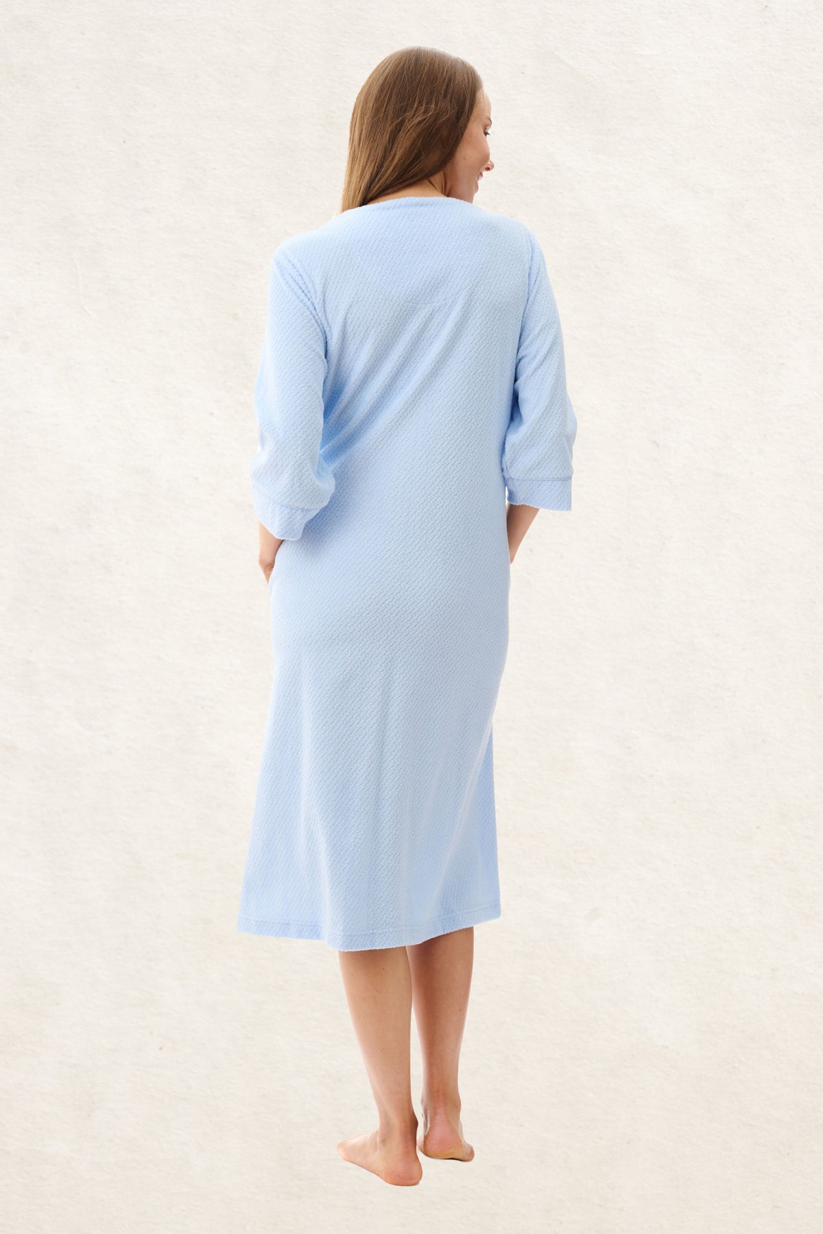 6TY87 - Jacquard Zip Up Short Gown