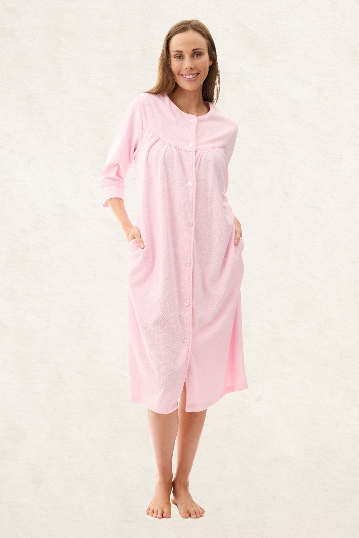 6TY97 - Jacquard Button Short Gown