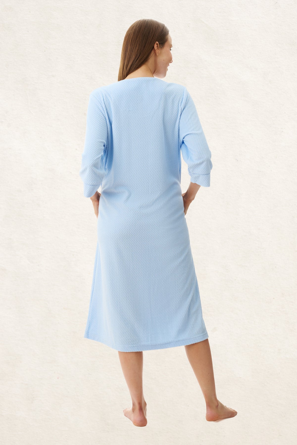 6TY97 - Jacquard Button Short Gown