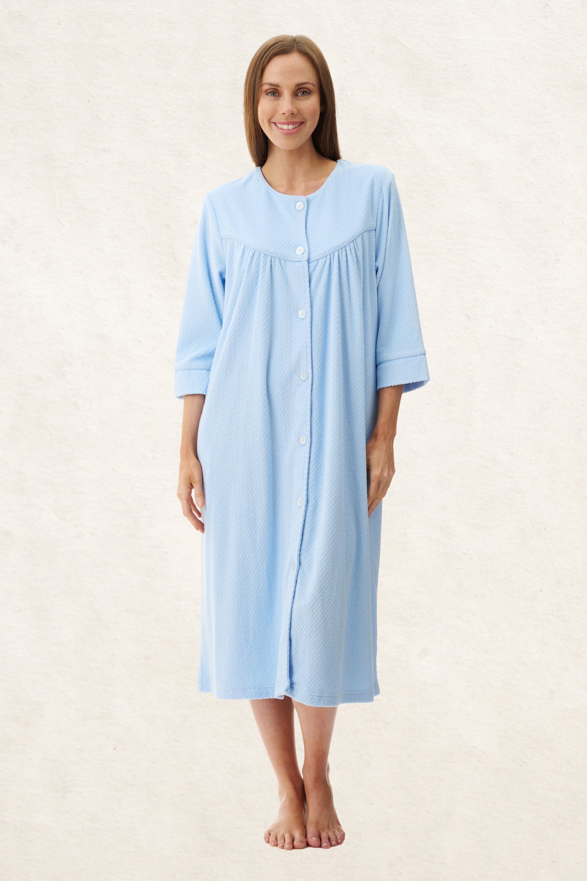 6TY97 - Jacquard Button Short Gown