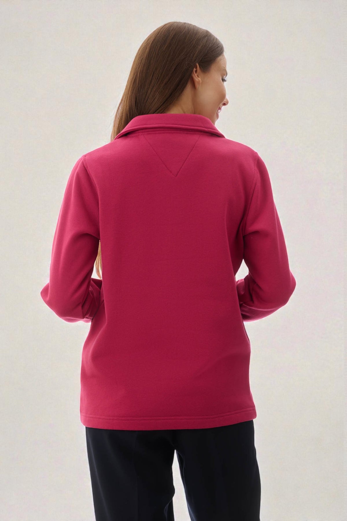 Zip through fleece jacket