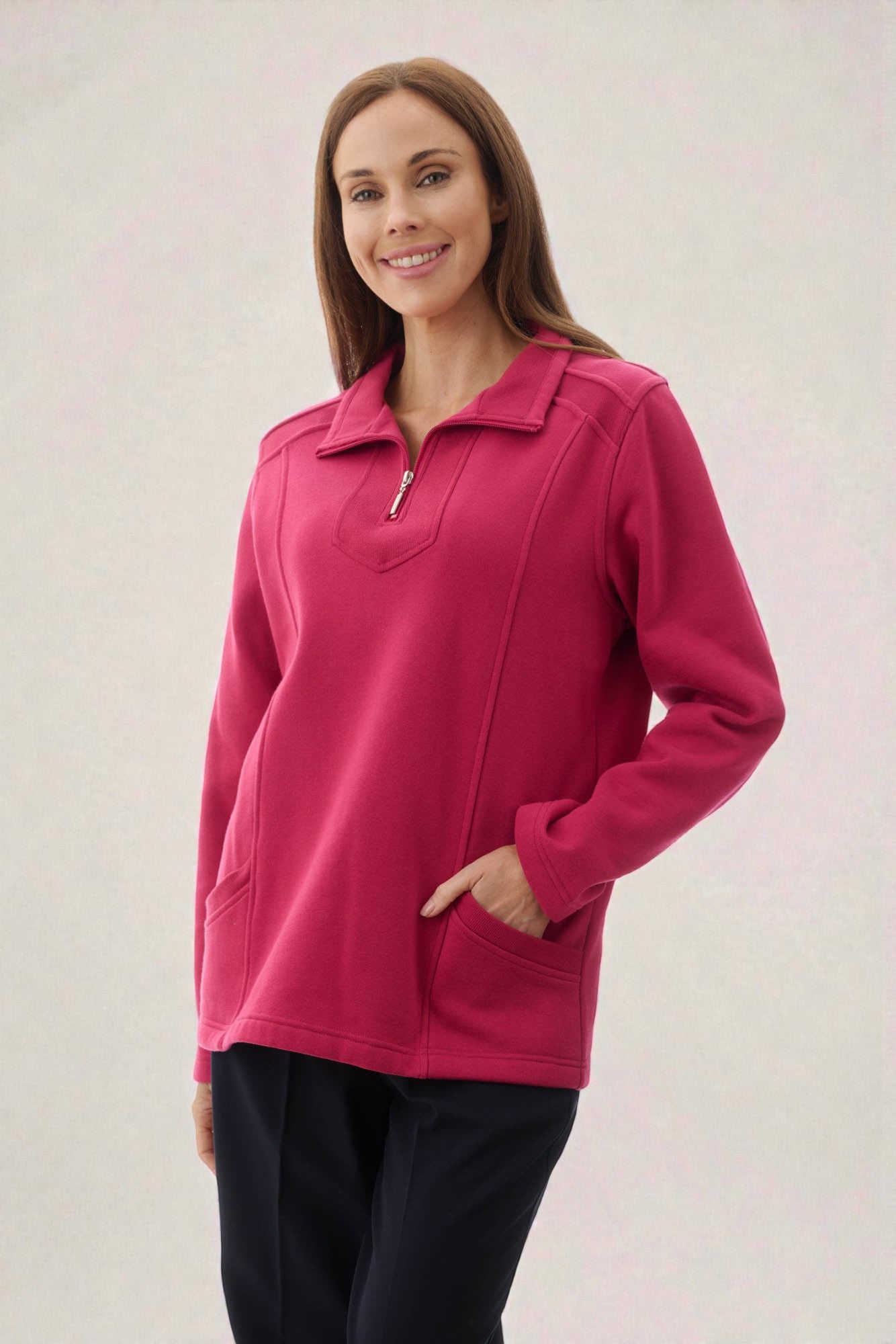 Half zip fleece jumper