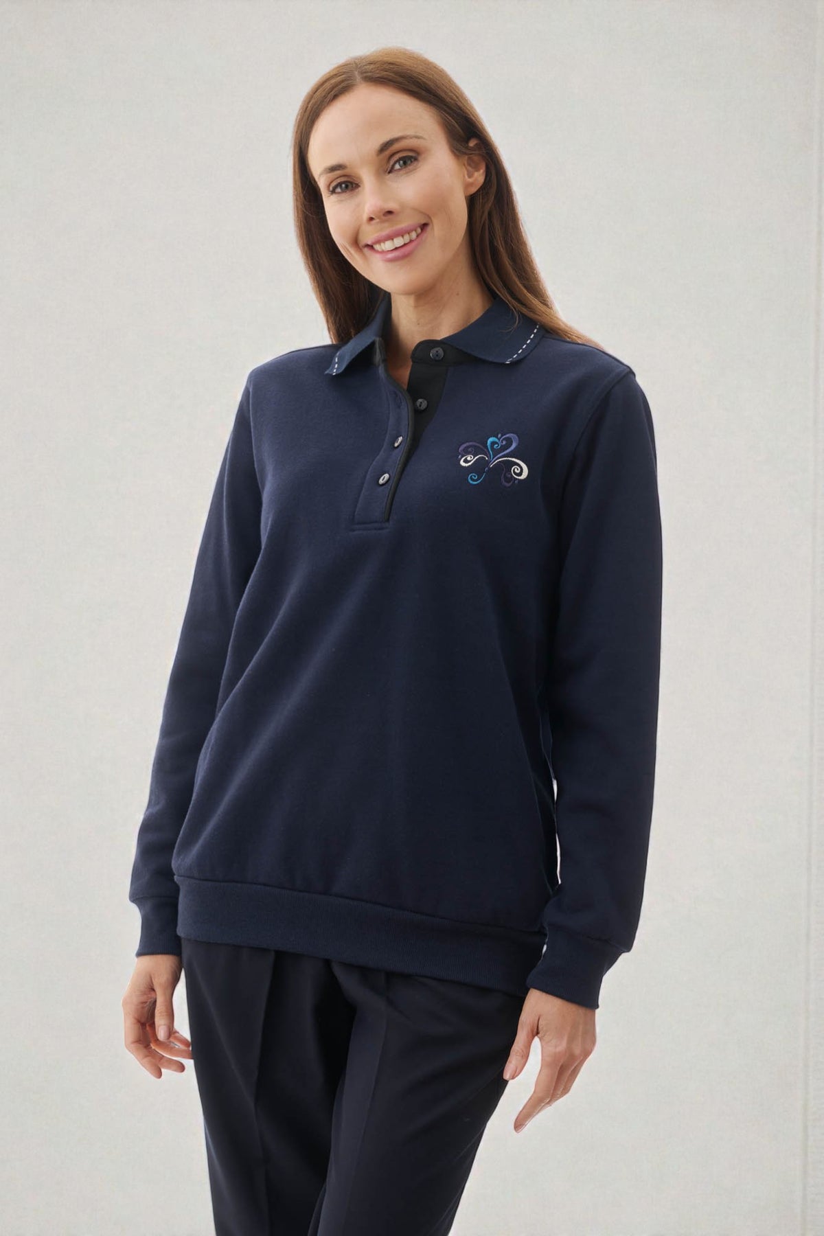 Rogers embroidered fleece jumper