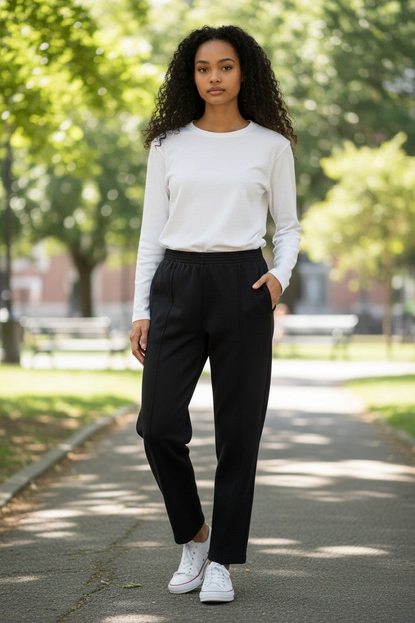 Fleece elastic waist short pant