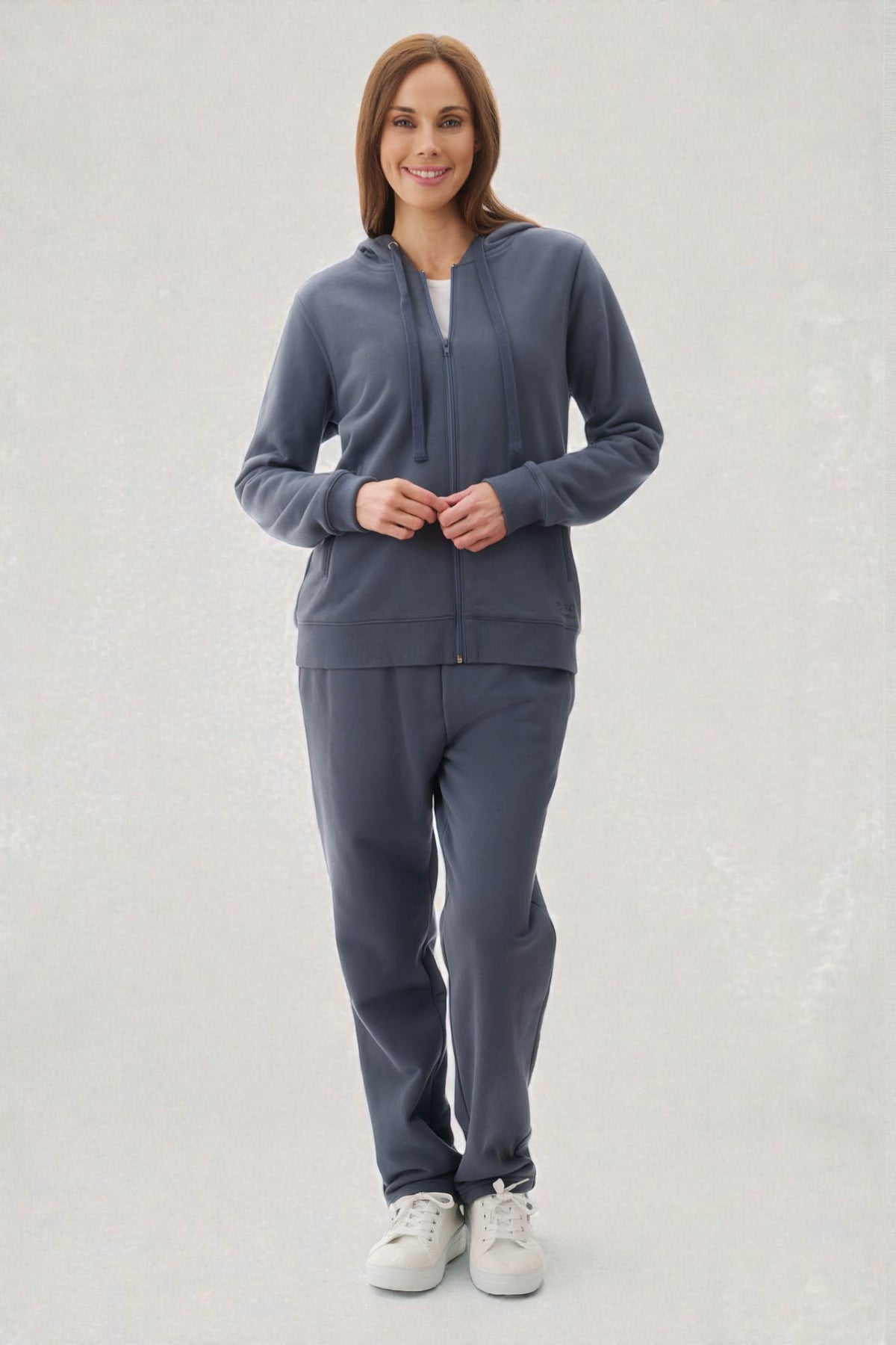 Hooded lounge jacket