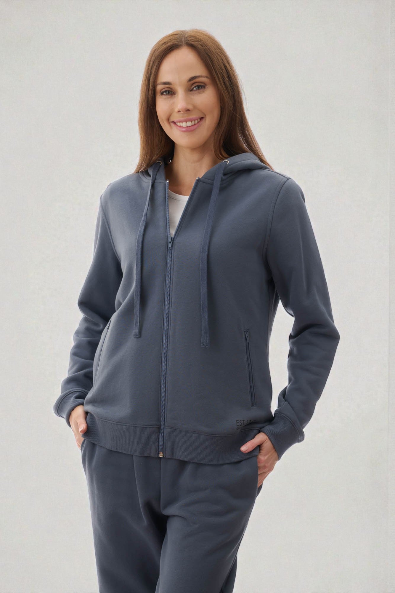 Hooded lounge jacket