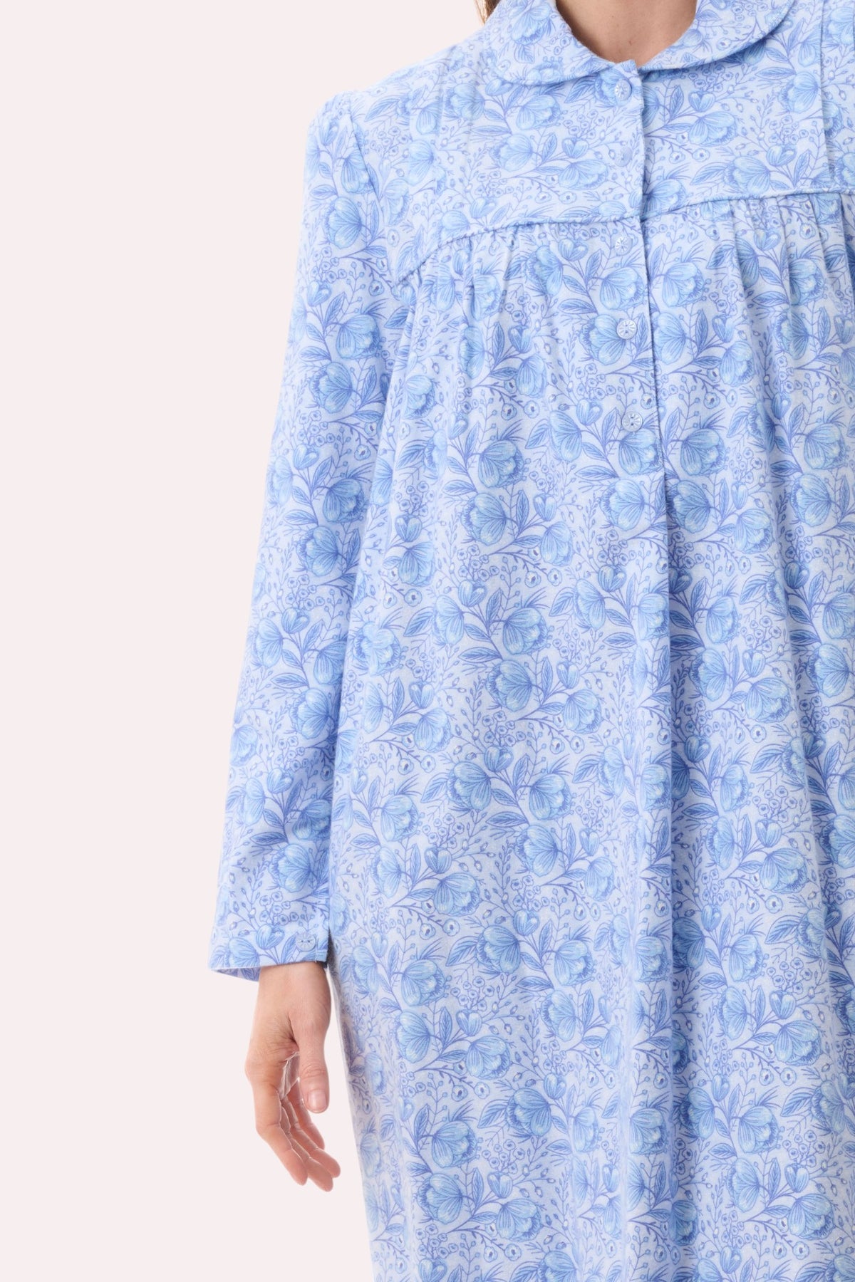 Kora Flannelette mid collared nightie