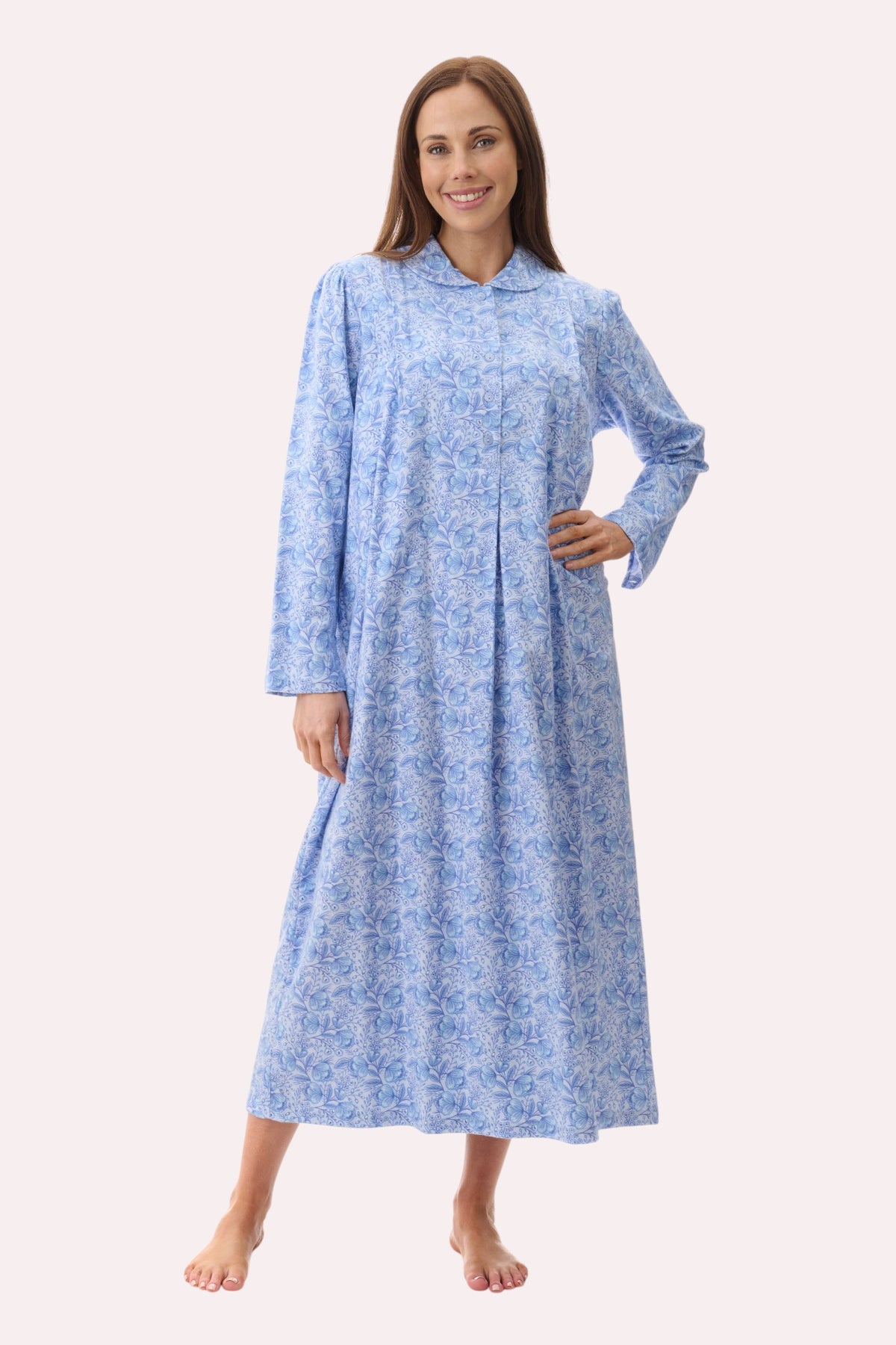 Kora long collared nightie