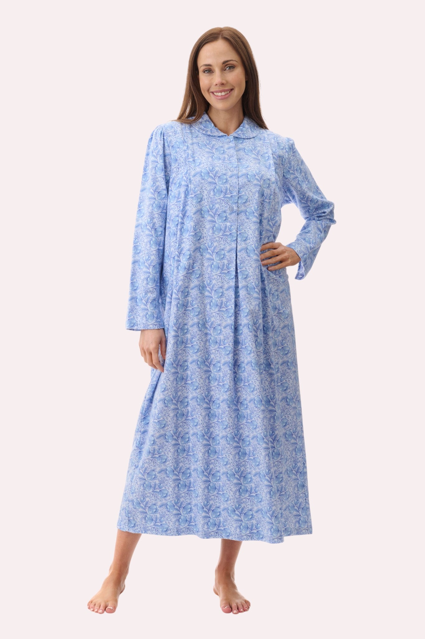 Kora long collared nightie