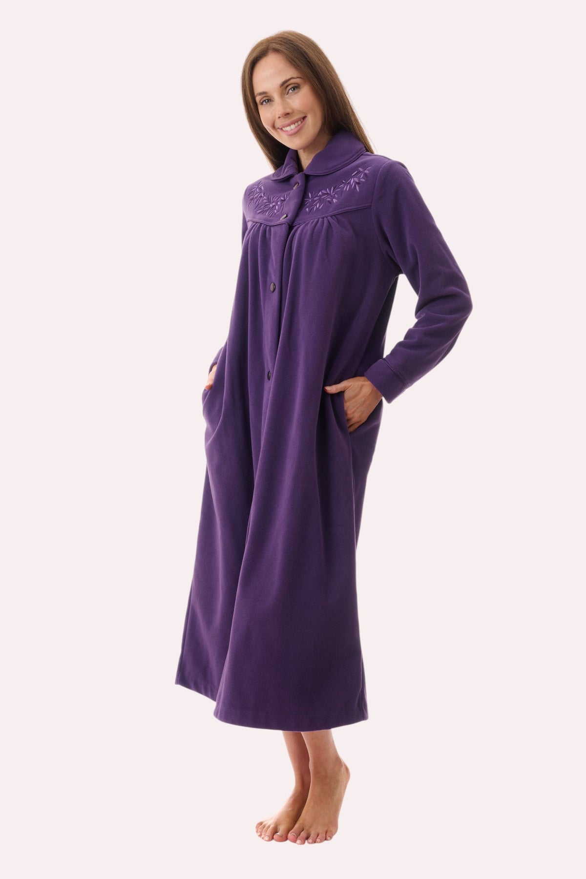 Mid button gown
