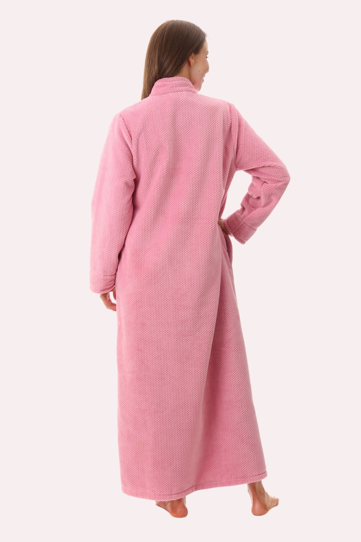 Long button gown