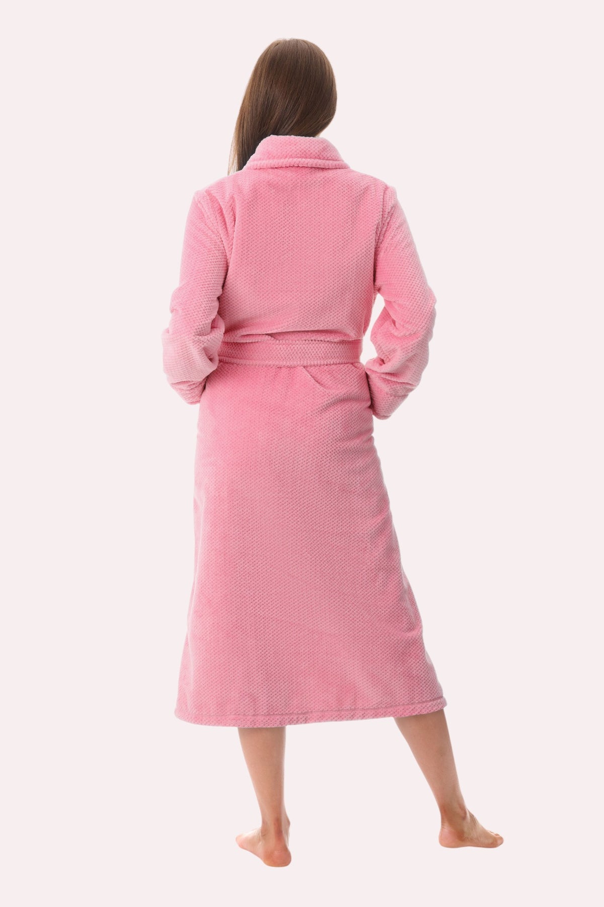 Mid belted button gown