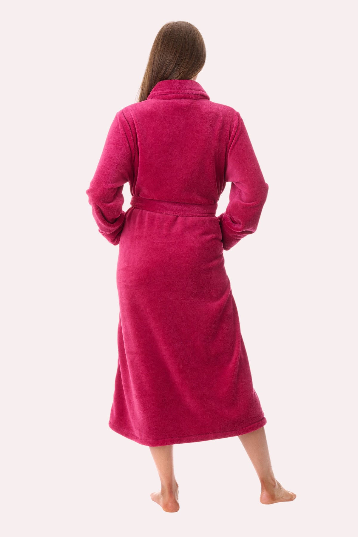 Mid belted button gown