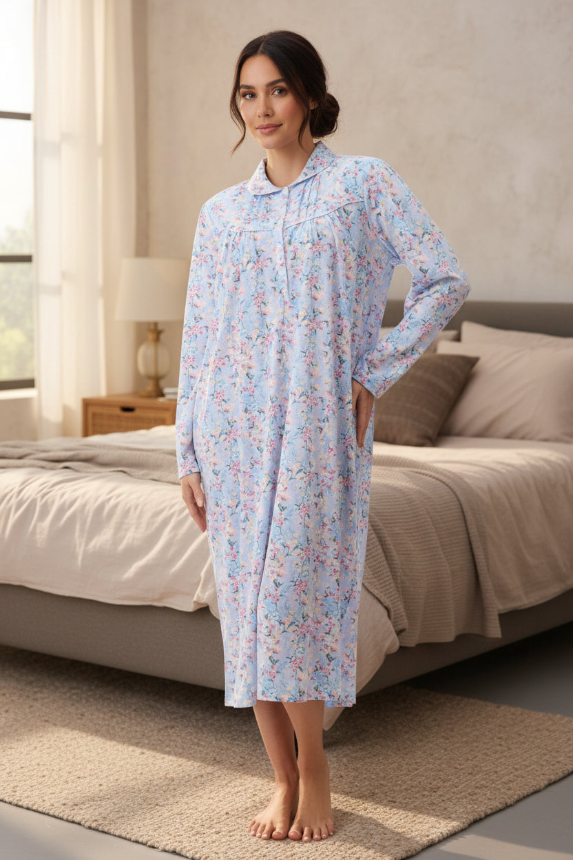 Brooke mid collared nightie
