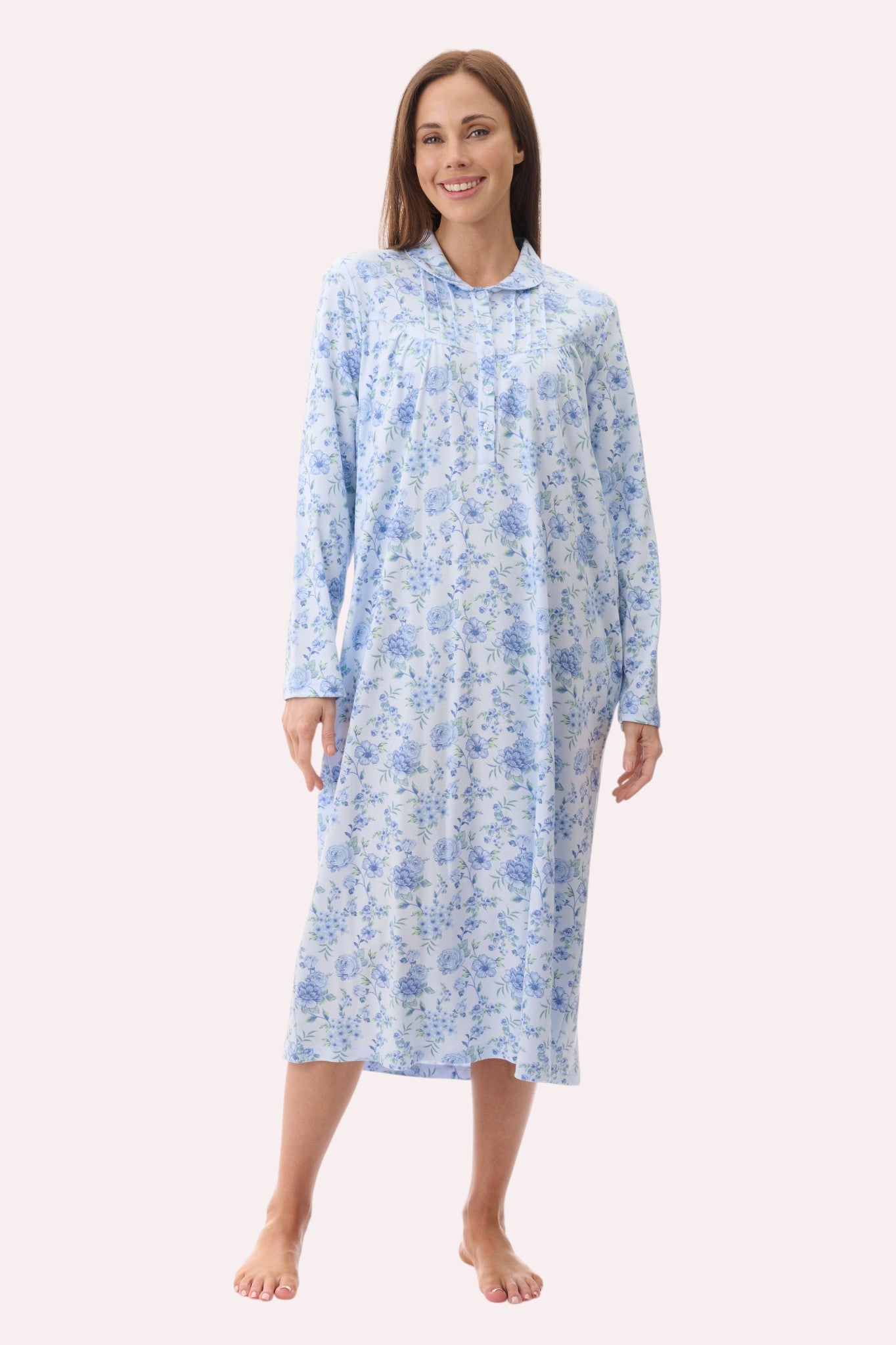 7LK86M - Mira mid collared nightie