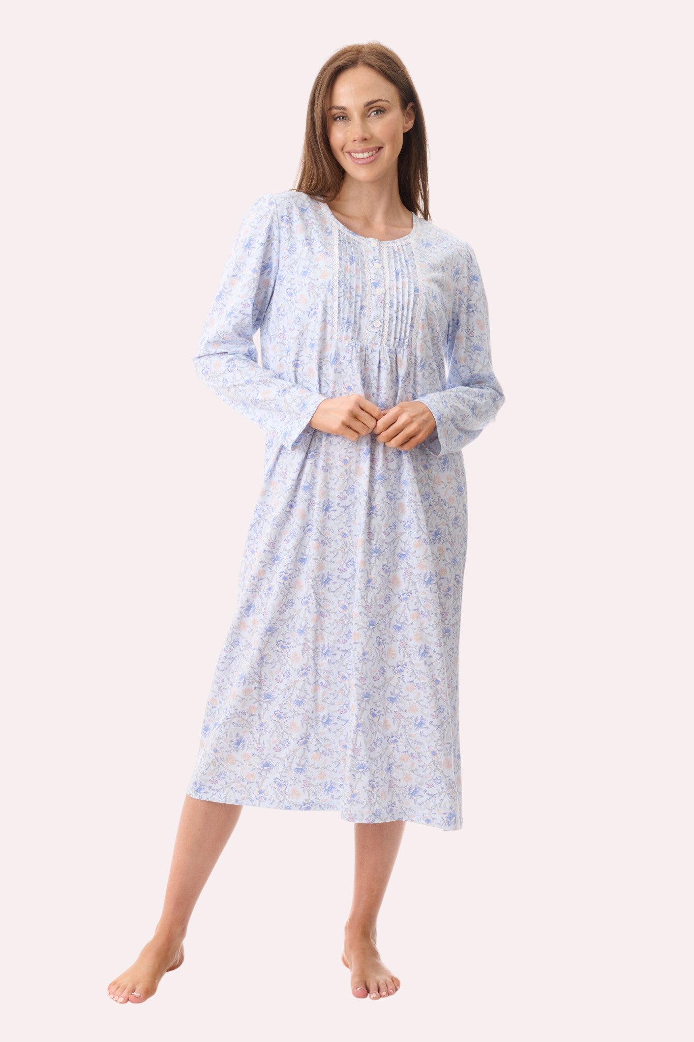 7LP23P - Poppy mid nightie