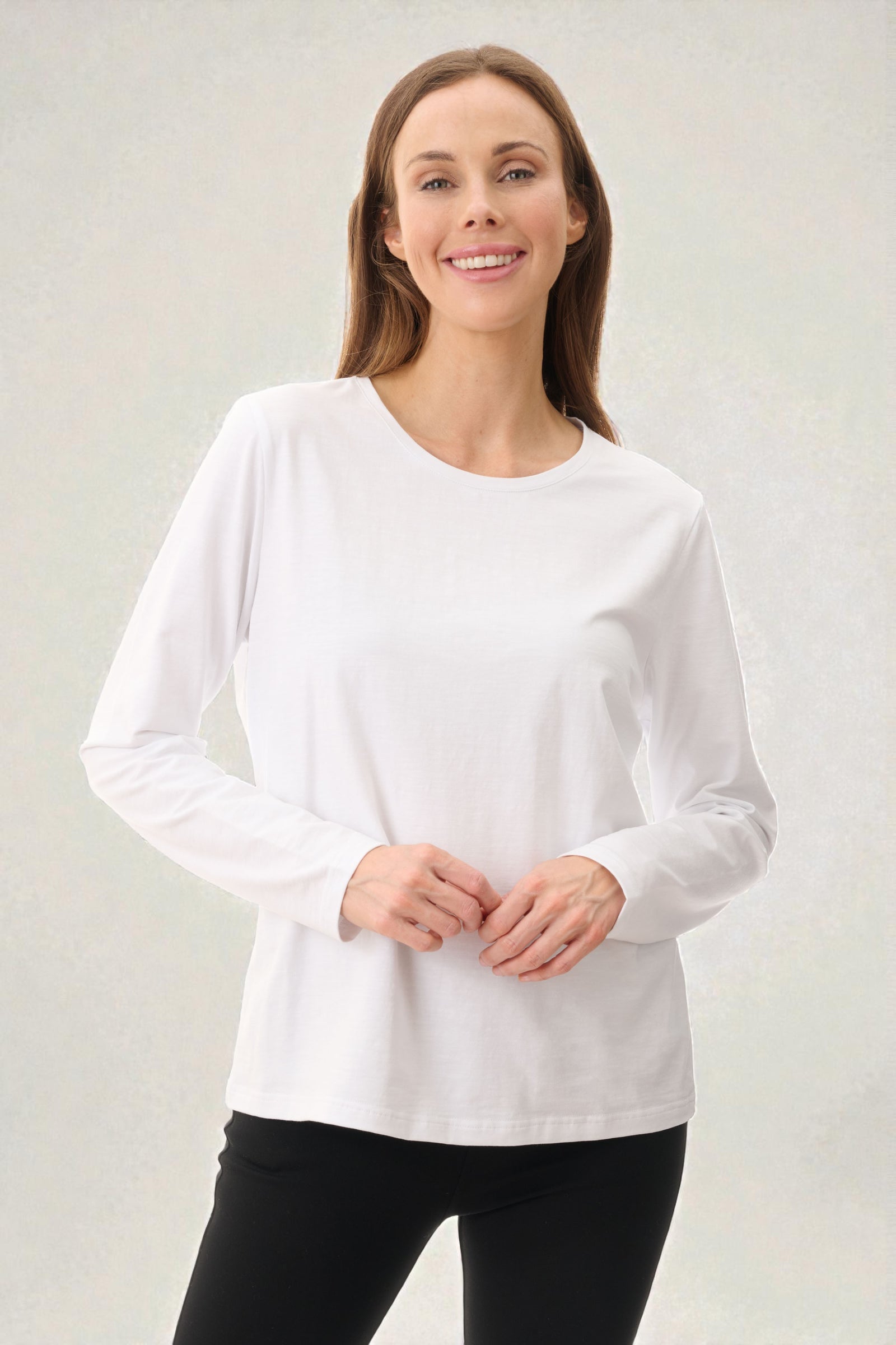 7LY89 - Slub crew neck top