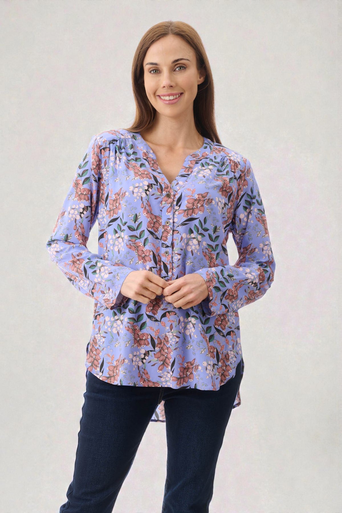 Adams crew neck blouse