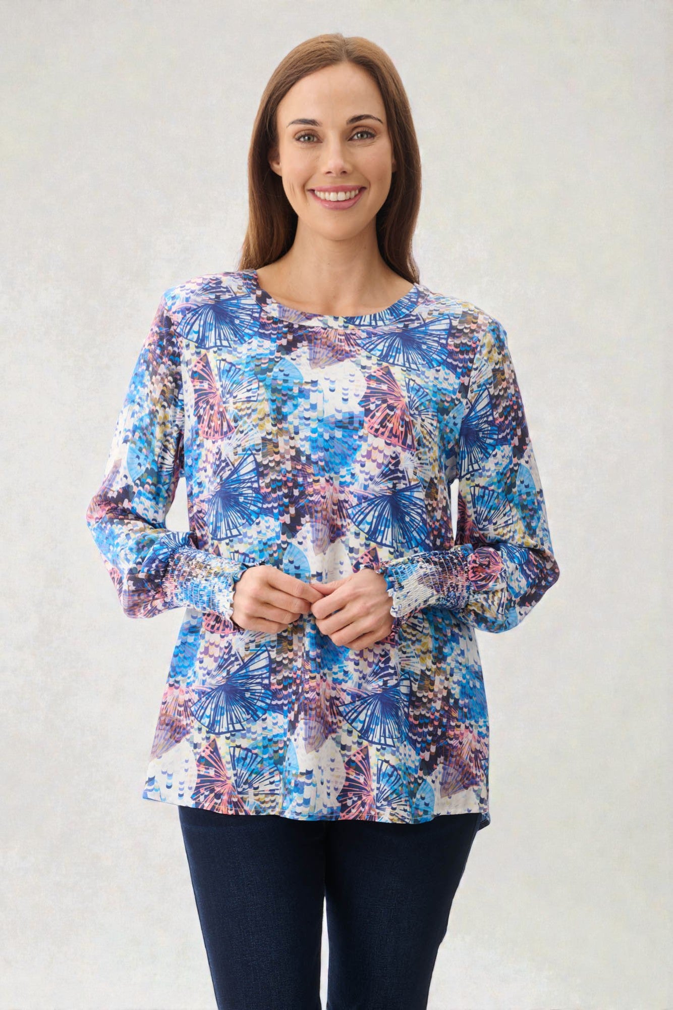 7MV29L - Lee crew neck blouse